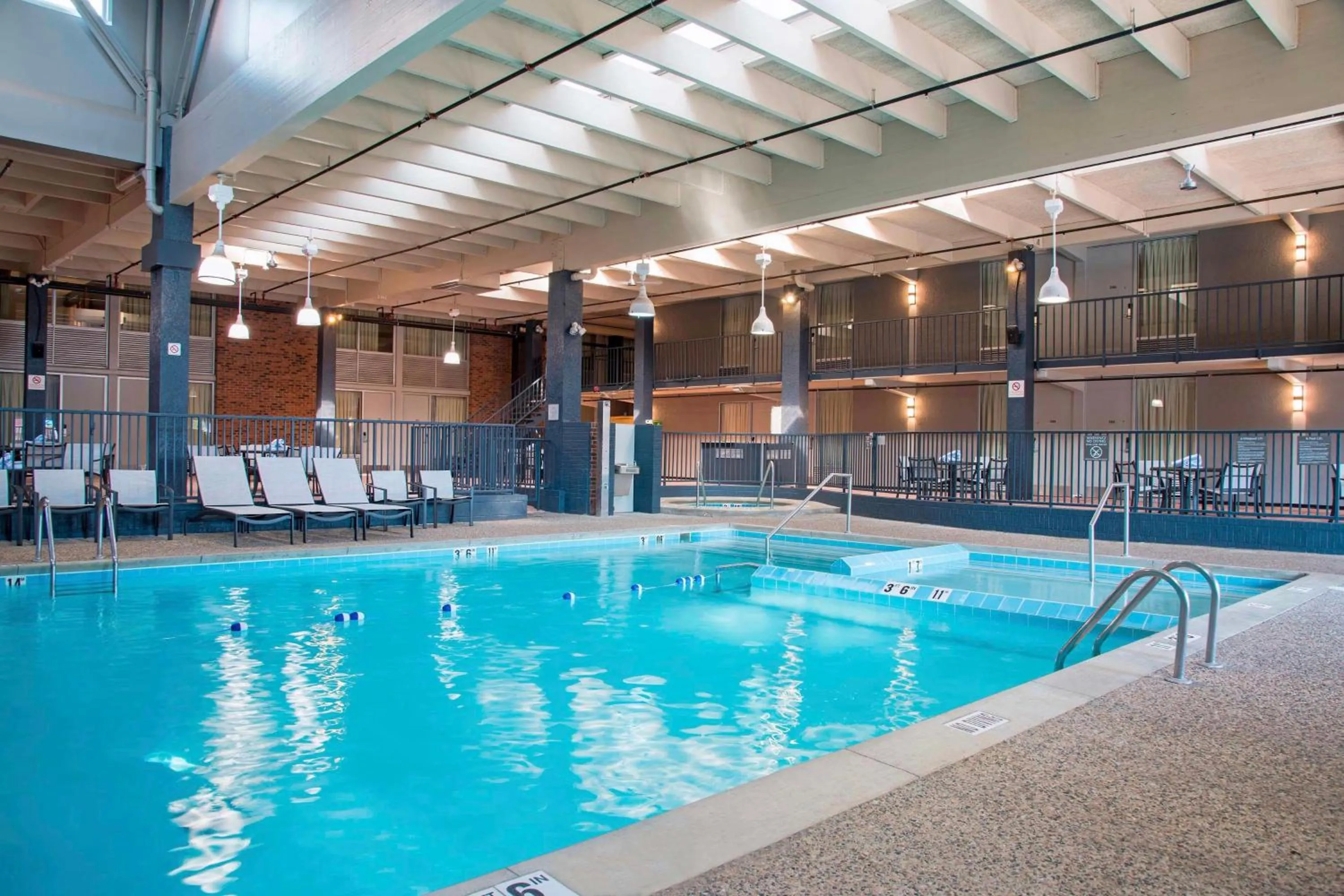 Pool view in Delta Hotels by Marriott Grand Rapids Airport