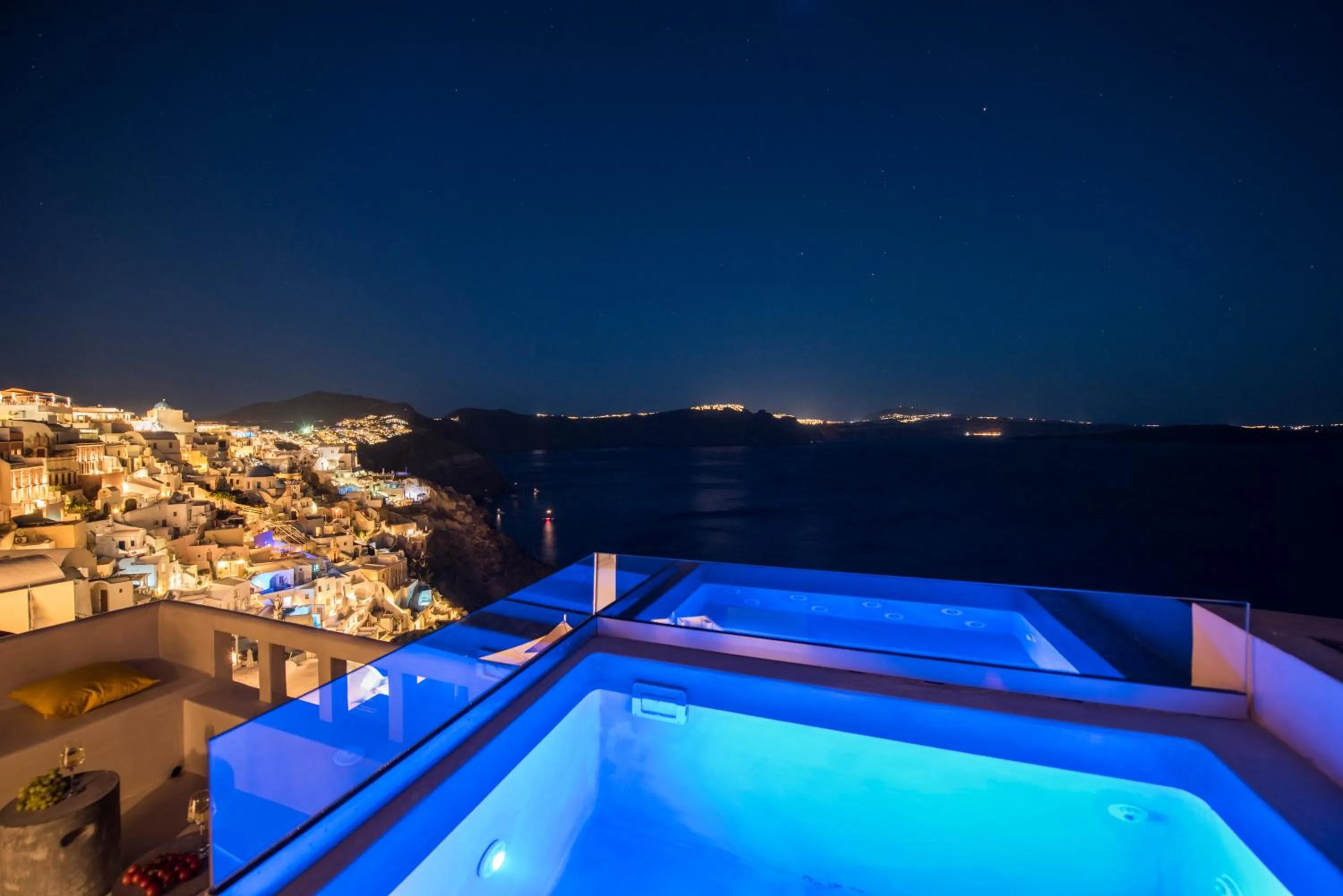 Night in Caldera Houses Oia