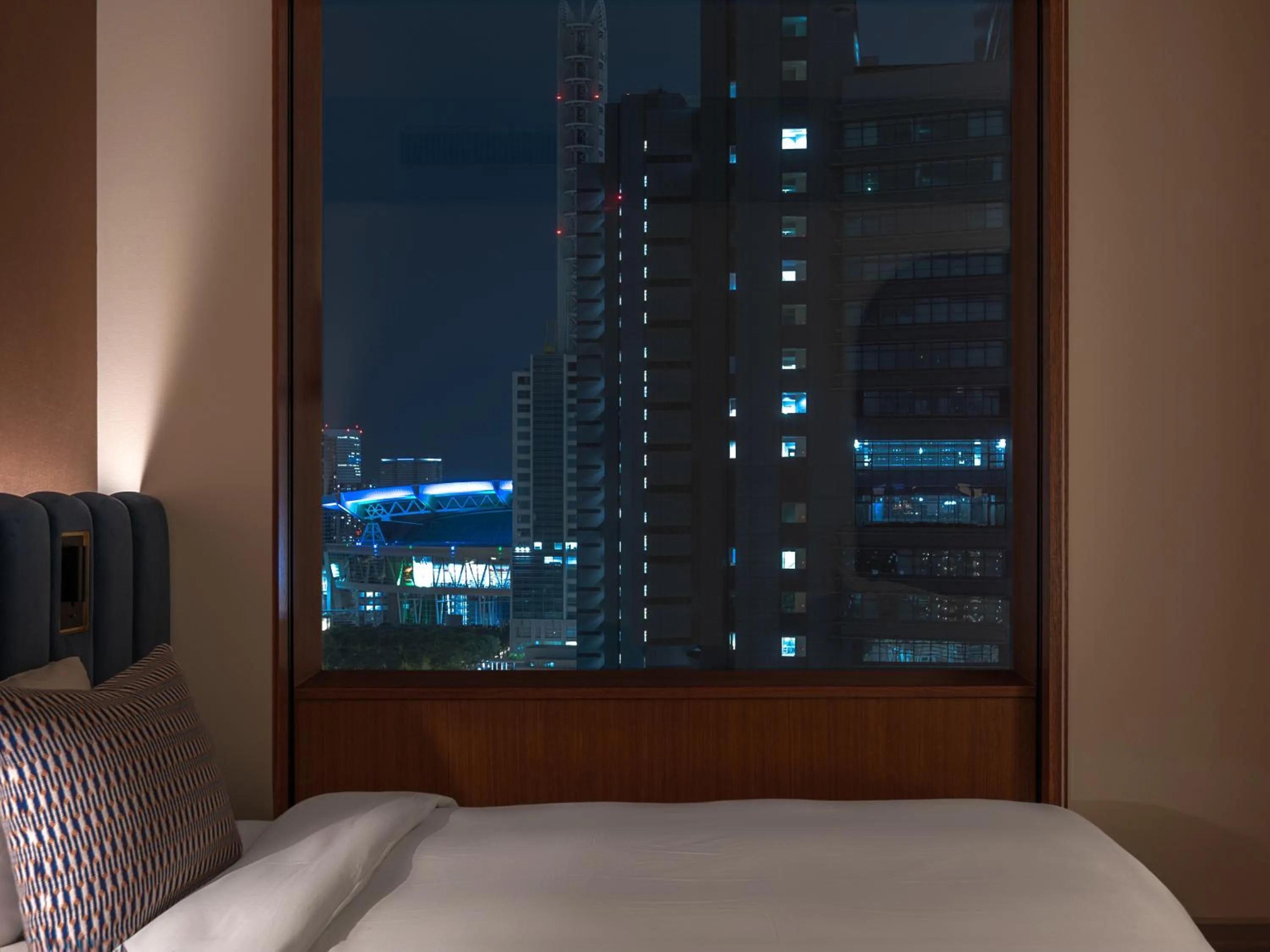 Night, Bed in The Mark Grand Hotel