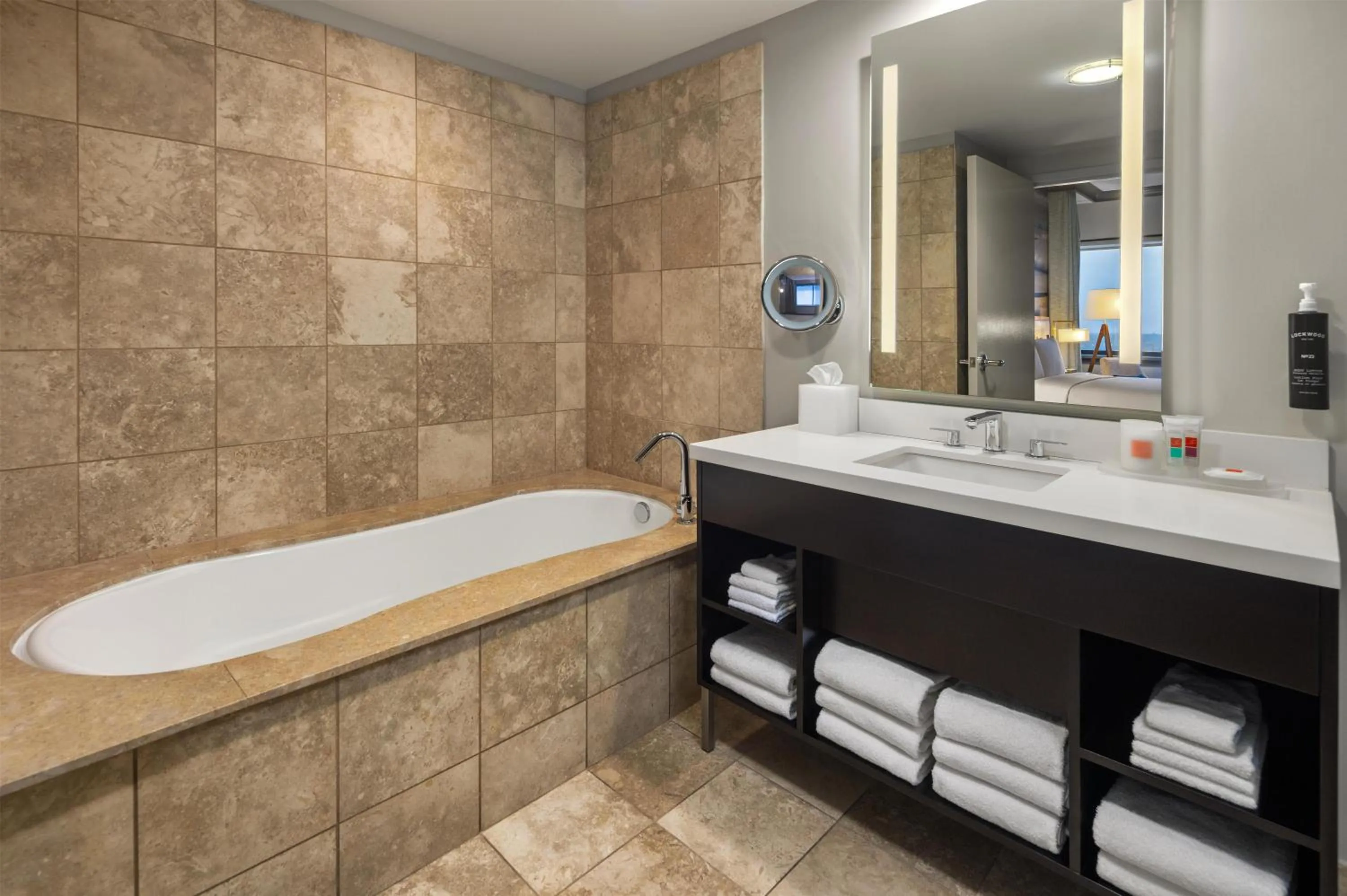 Bathroom in The Lofton Hotel Minneapolis, Tapestry Collection by Hilton