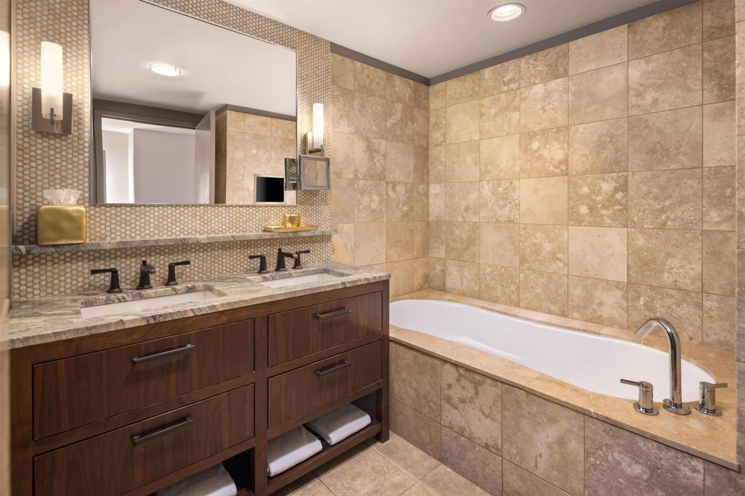 Bathroom in The Lofton Hotel Minneapolis, Tapestry Collection by Hilton