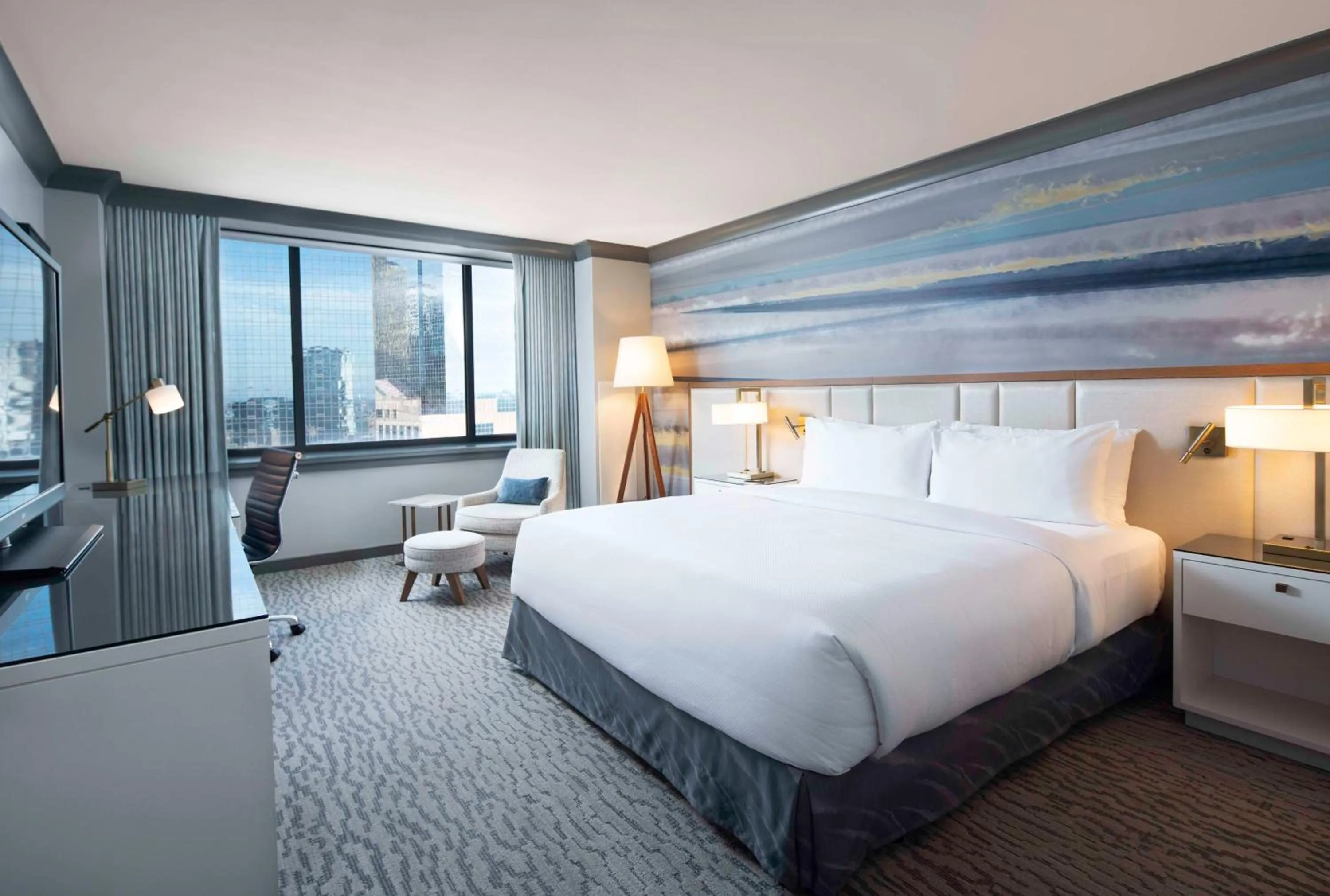 Bed in The Lofton Hotel Minneapolis, Tapestry Collection by Hilton