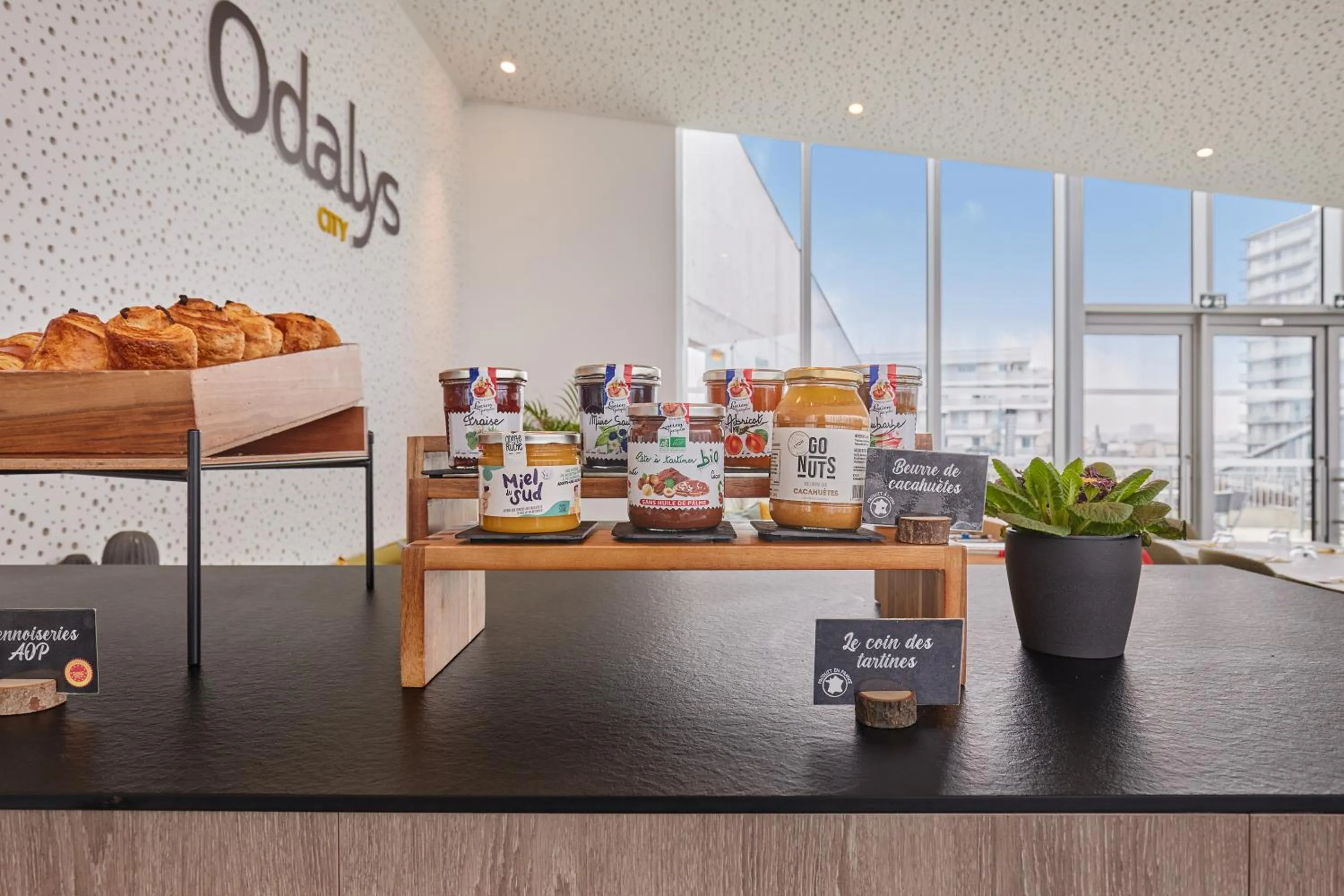 Buffet breakfast in Appart Hotel Odalys City Paris XVII