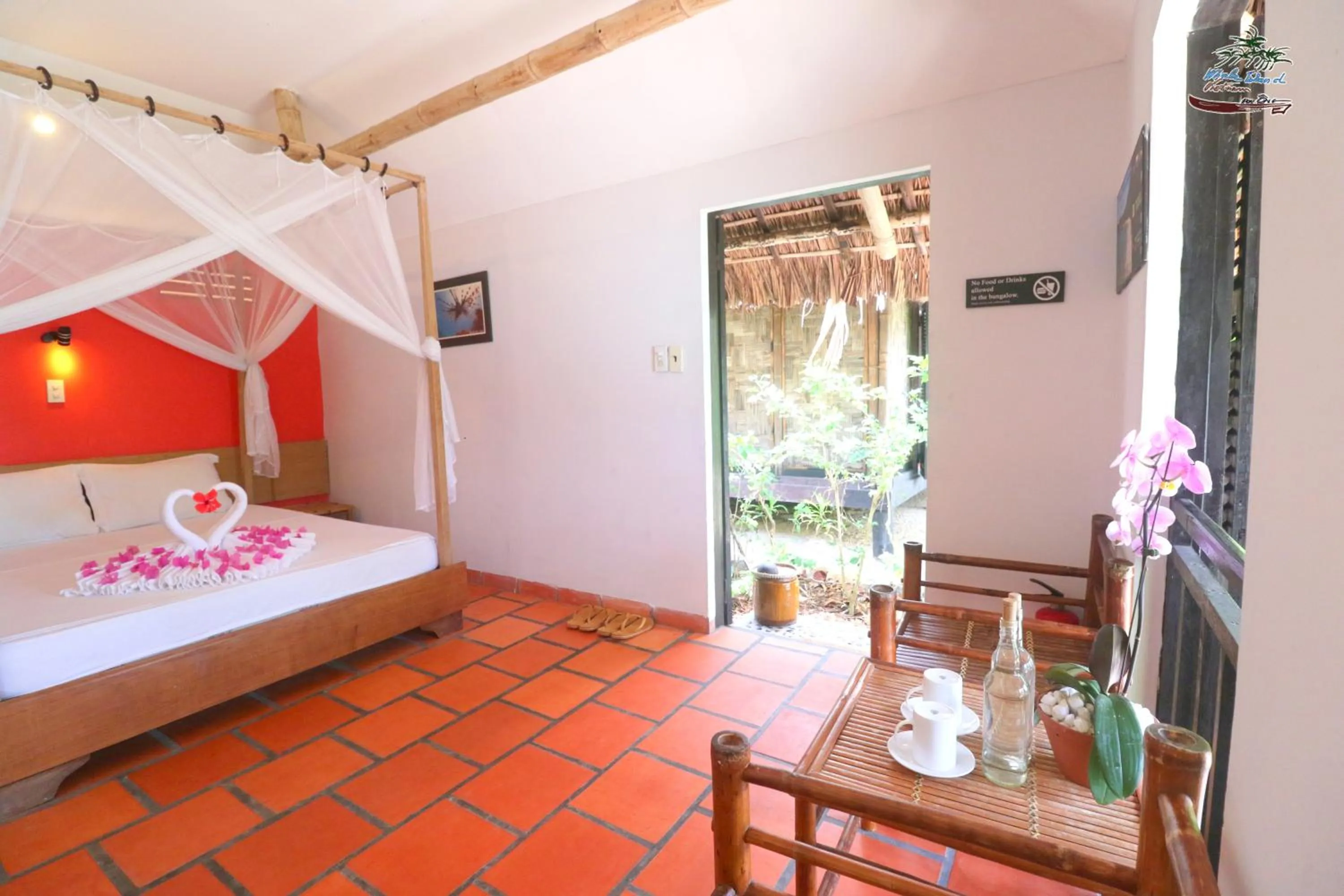 Bed in Whale Island Resort