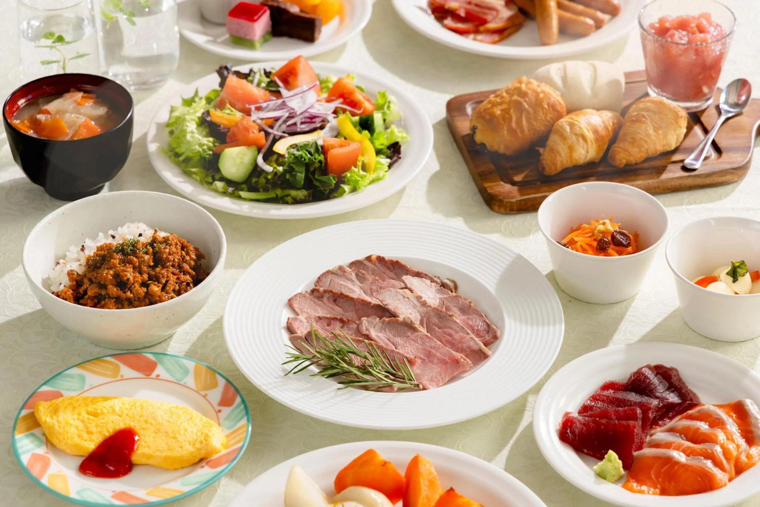 Buffet breakfast in Akihabara Washington Hotel