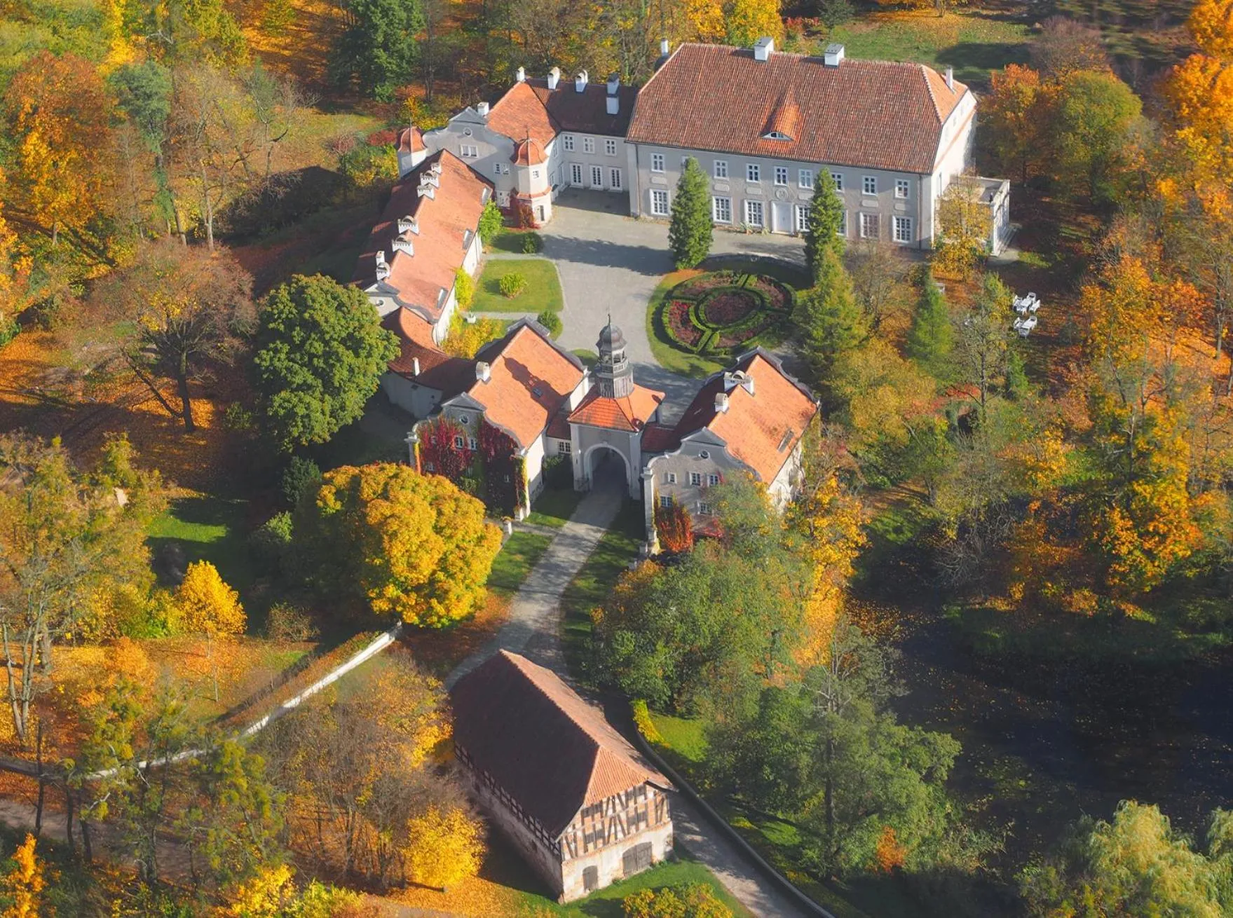 Bird's eye view in Pałac Galiny