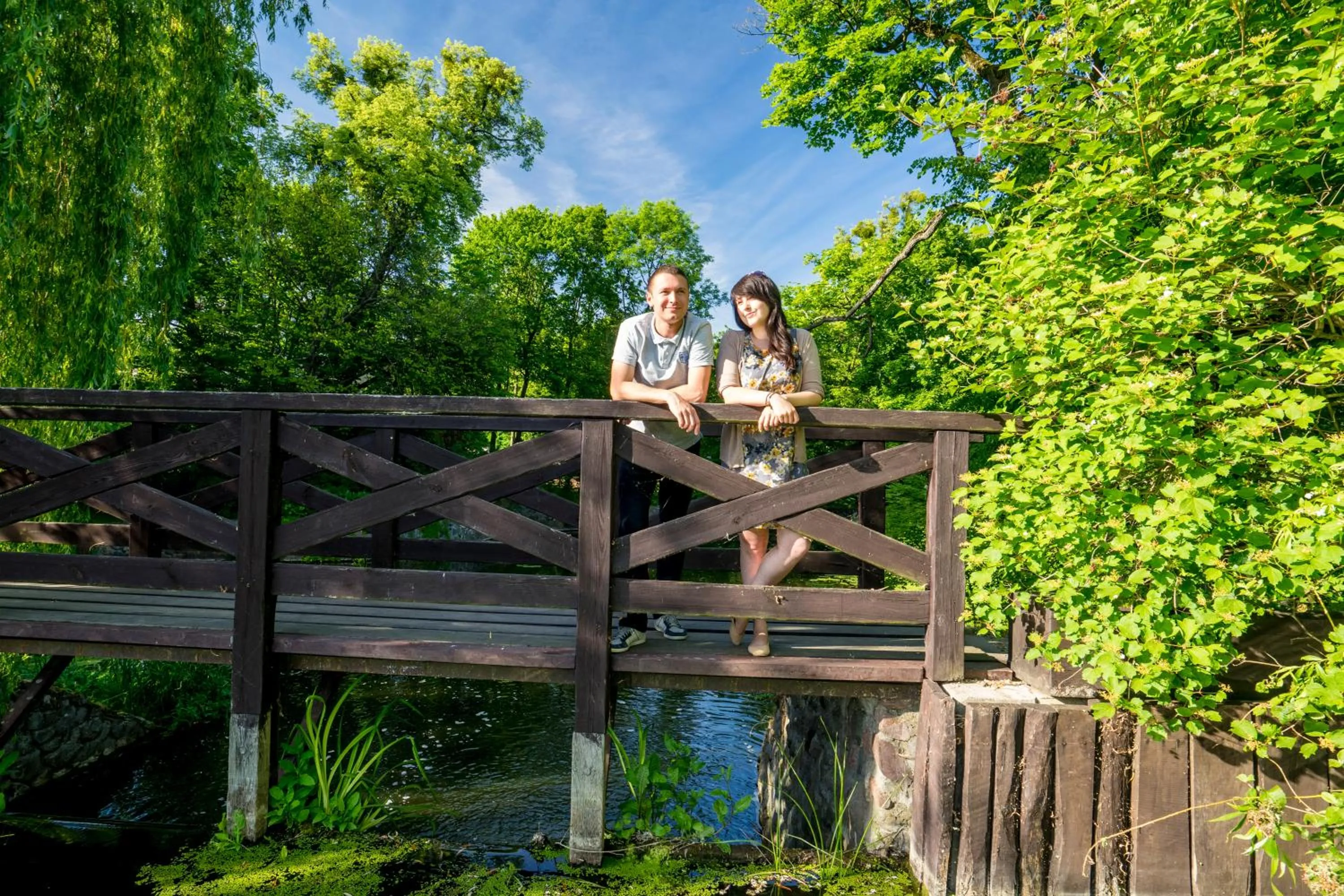 Garden view in Pałac Galiny
