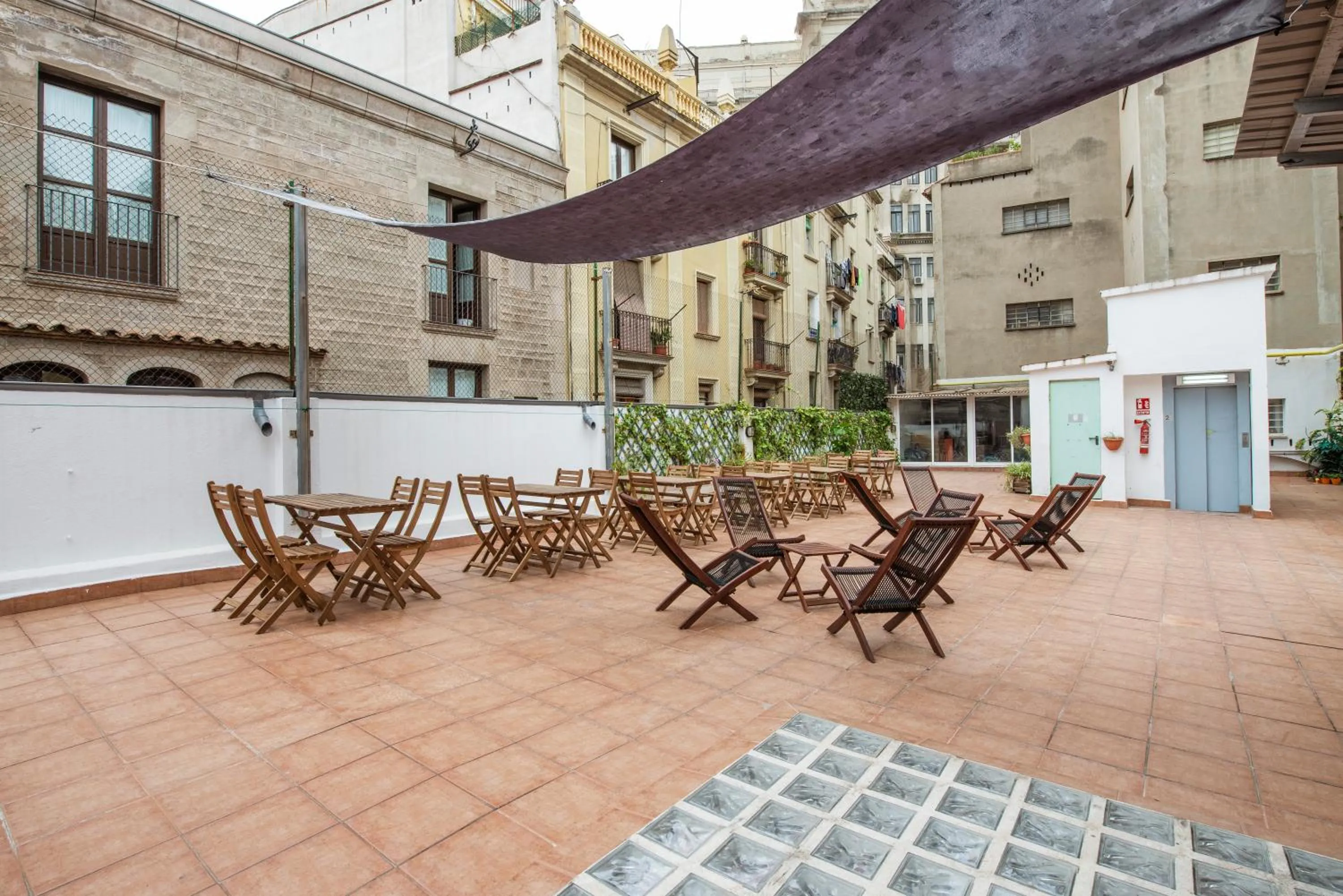Balcony/Terrace in Safestay Barcelona Gothic