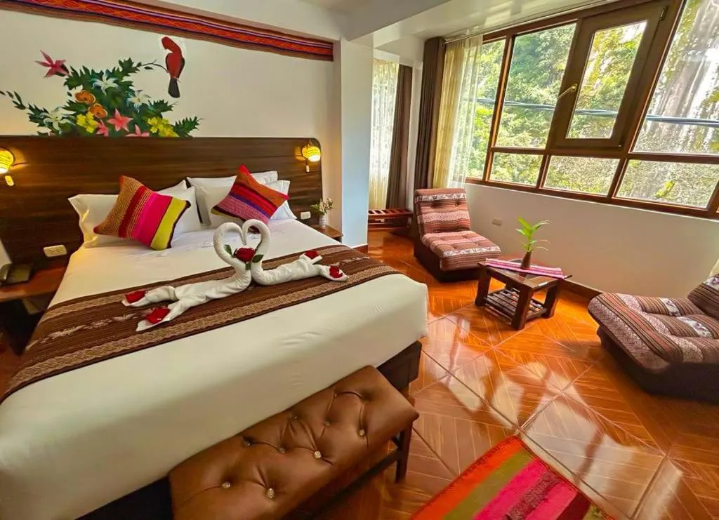 Mountain view, Bed in Hotel Machupicchu Adventure