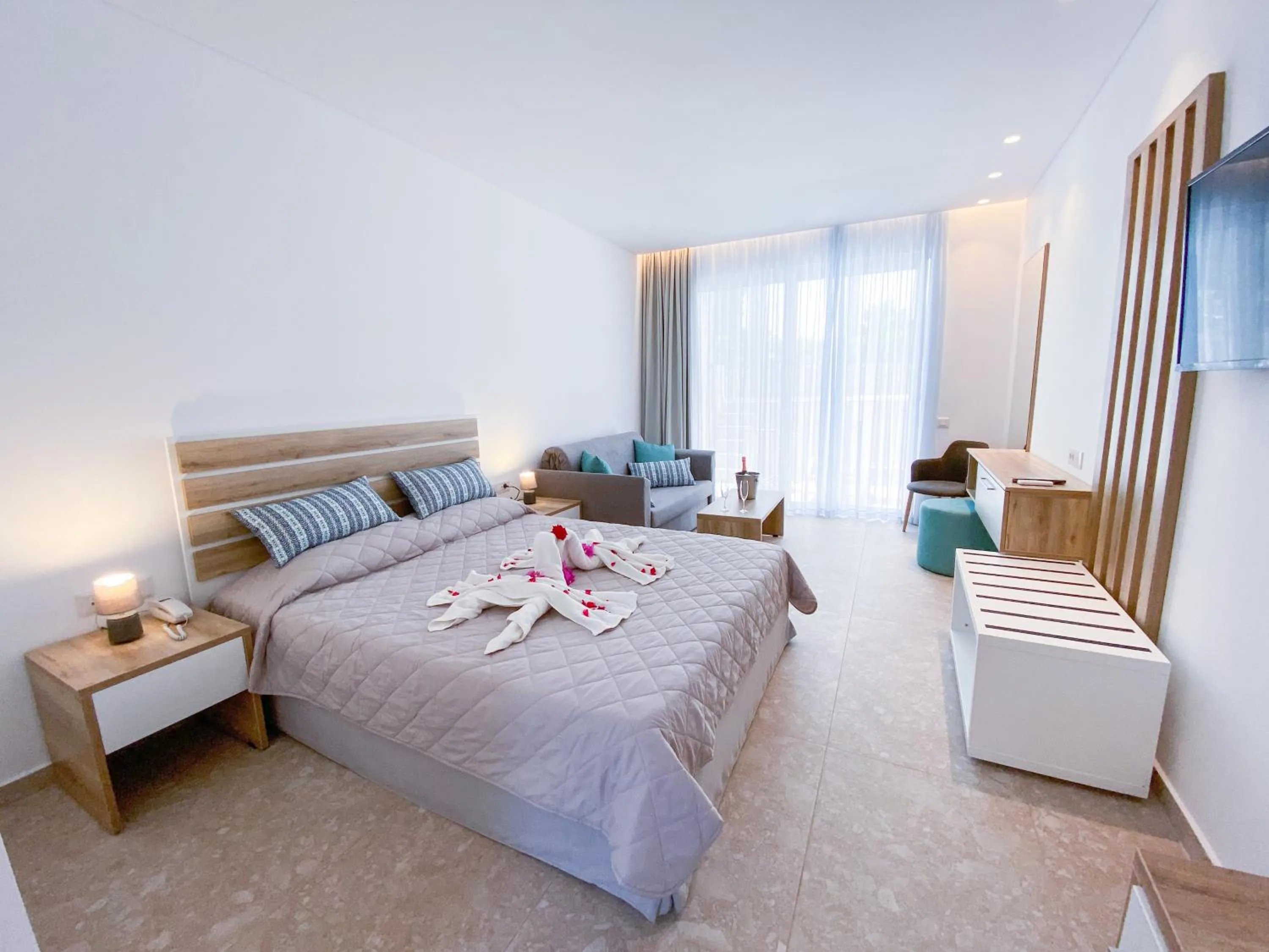 Photo of the whole room, Bed in Lardos Bay Hotel