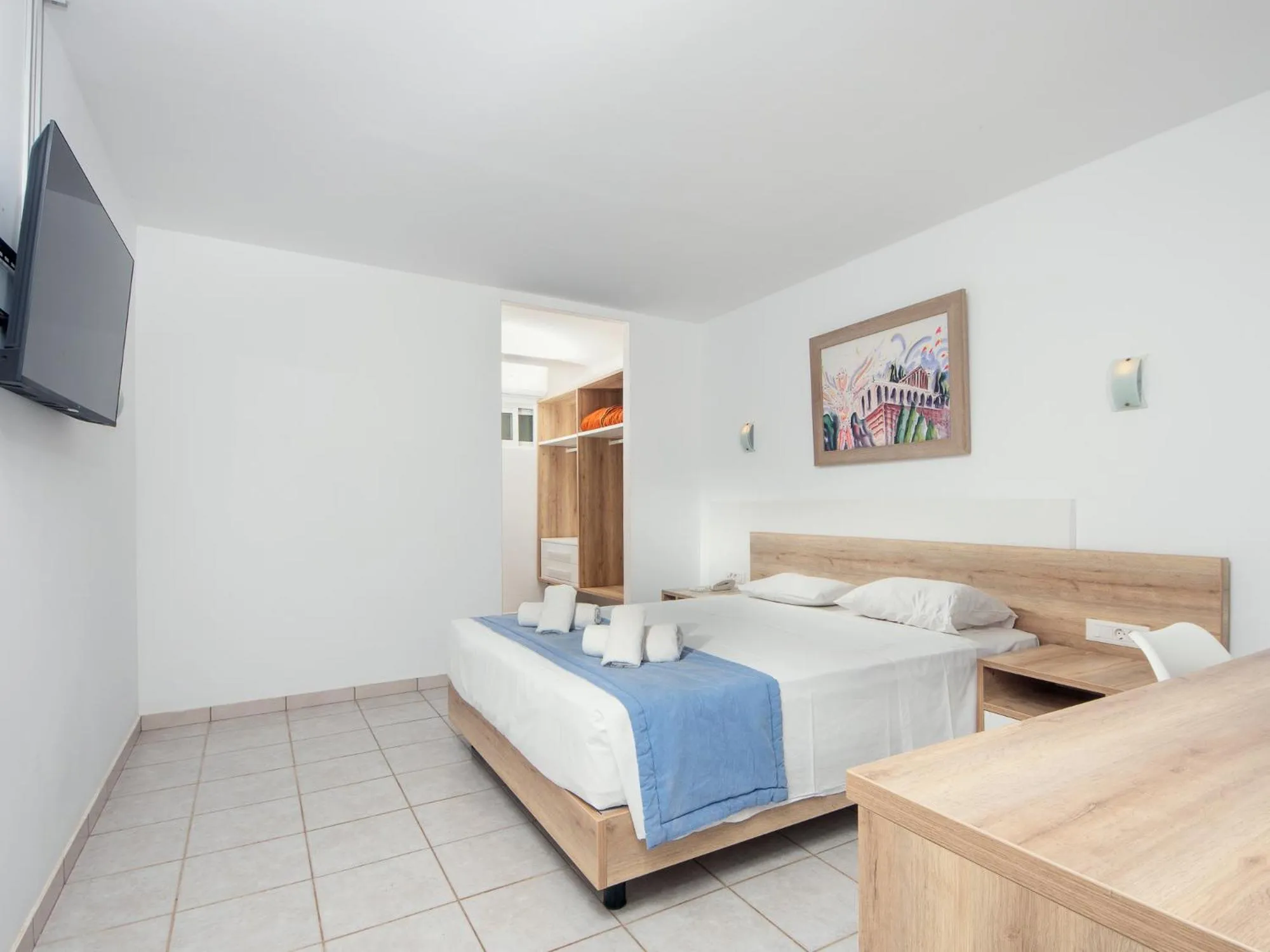 Bed in Lardos Bay Hotel