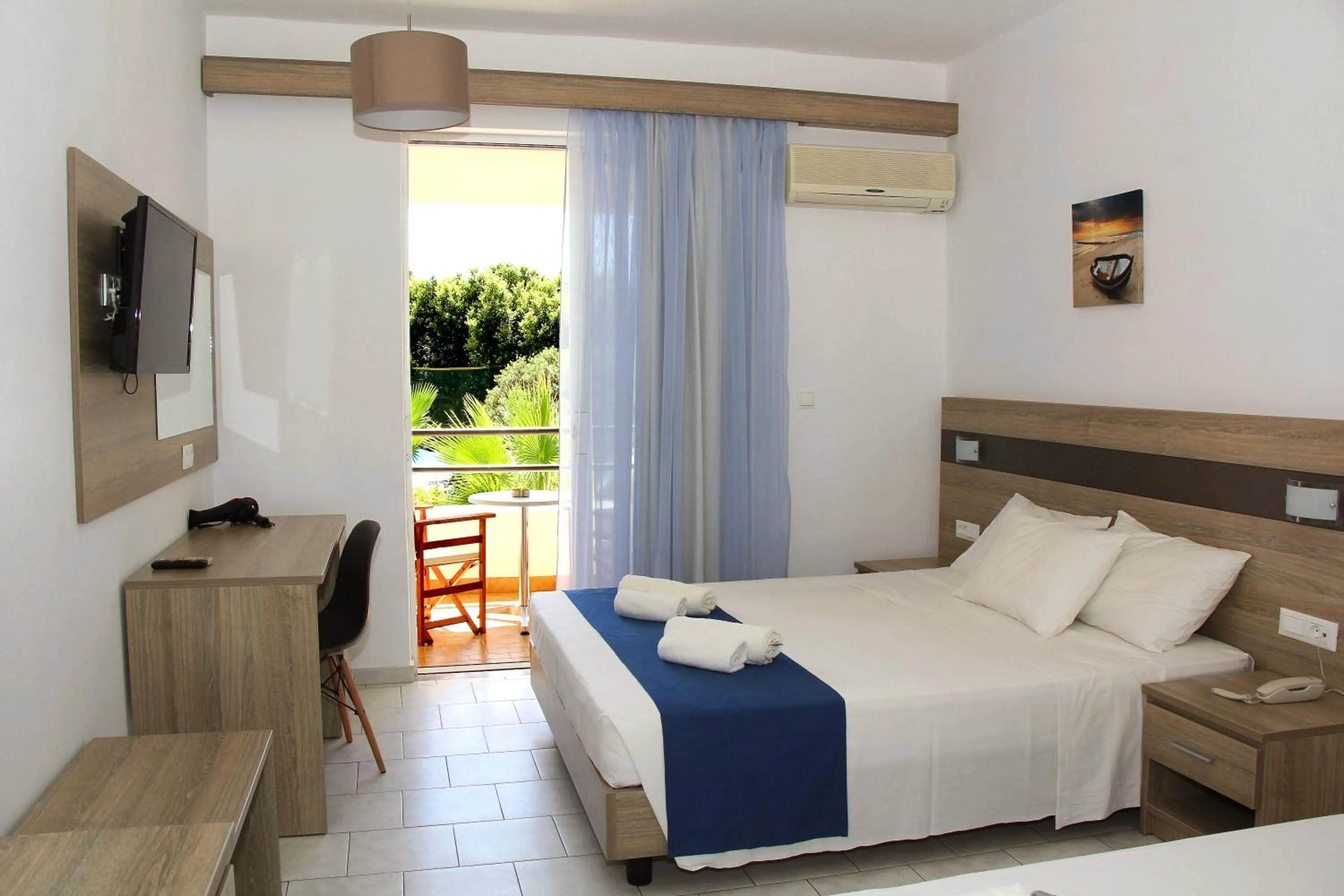 Decorative detail, Bed in Lardos Bay Hotel