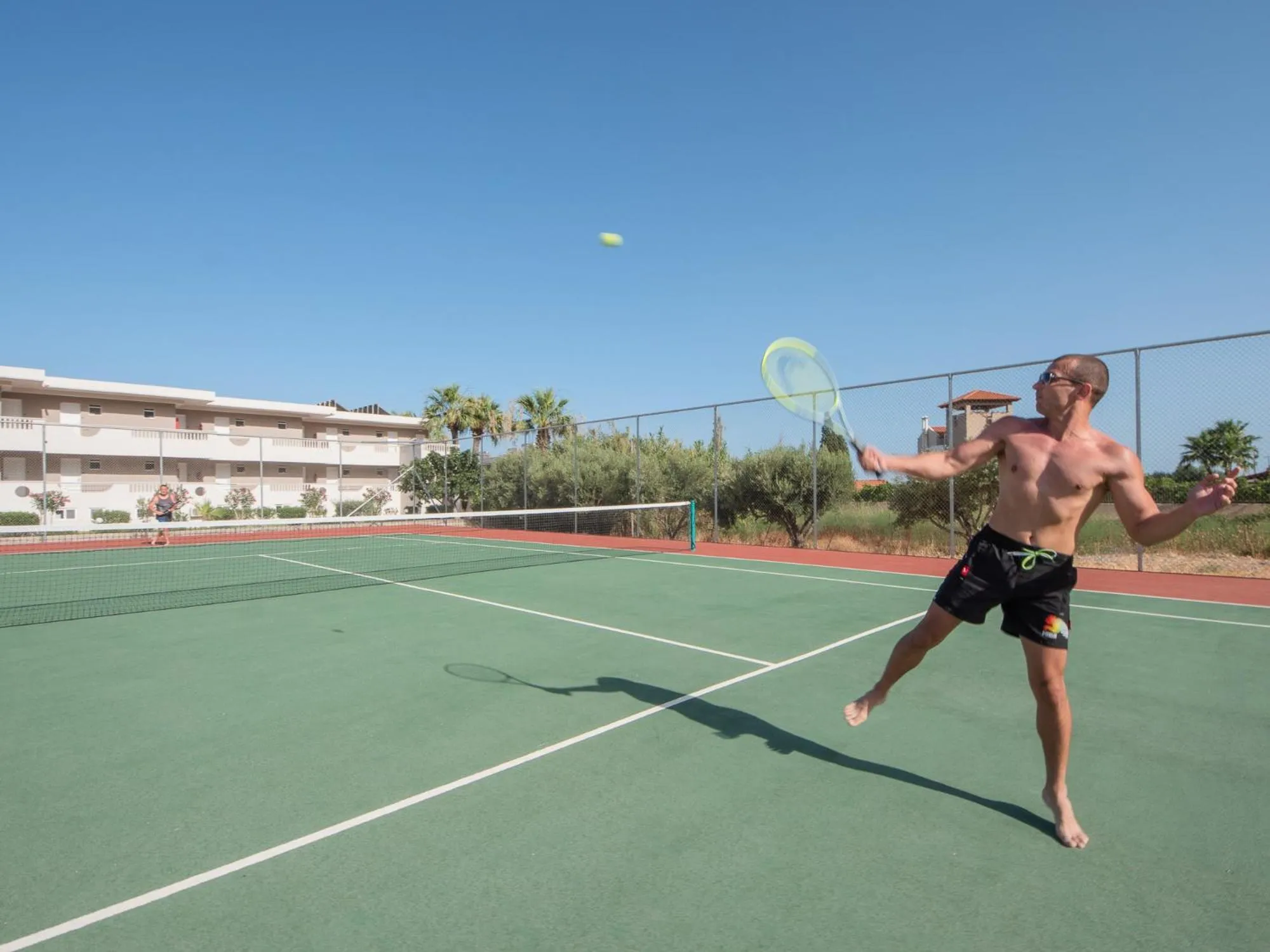 Tennis court in Lardos Bay Hotel
