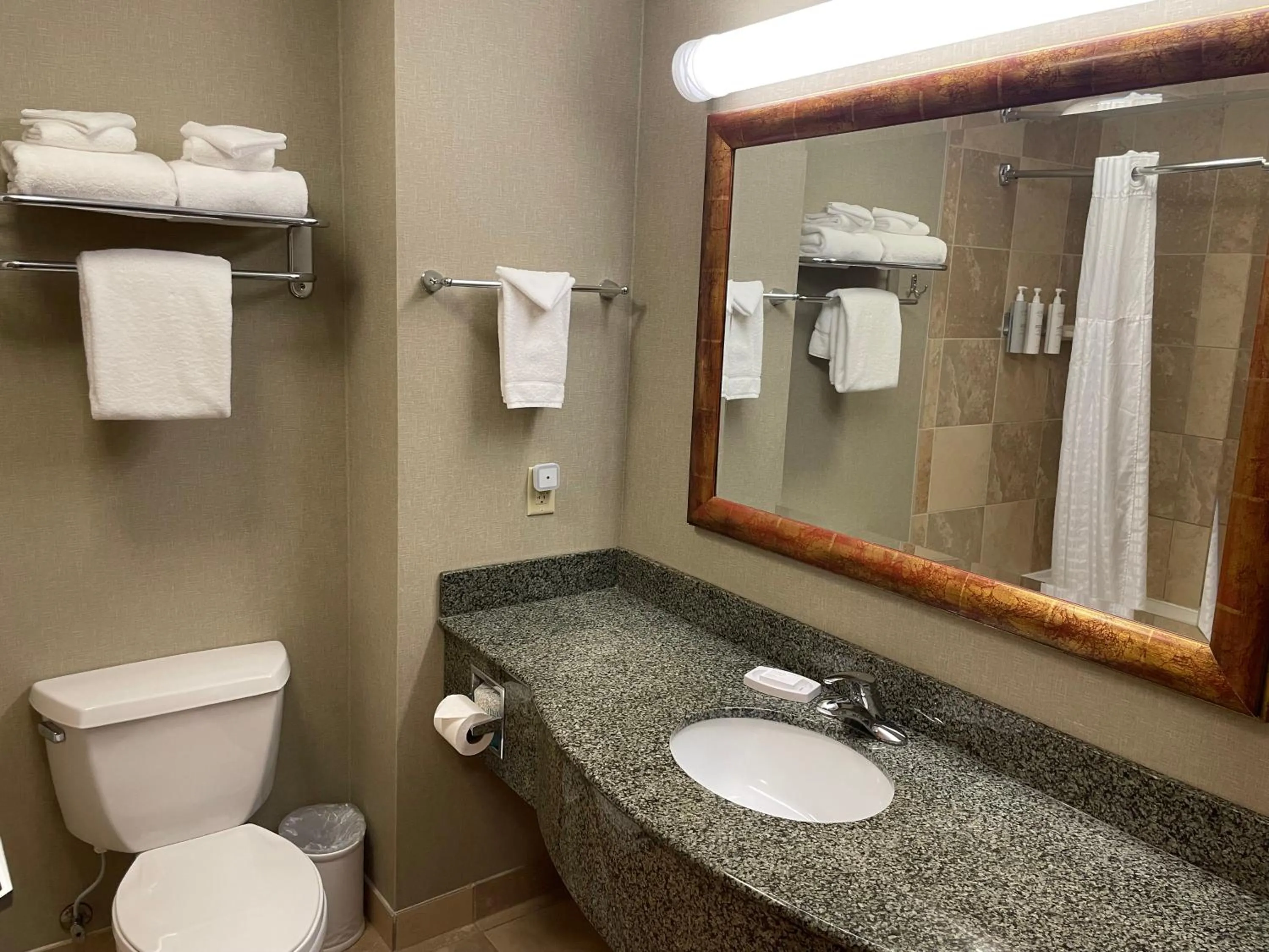 Bathroom in SouthShore Hotel on Lake Bemidji, Trademark Coll by Wyndham