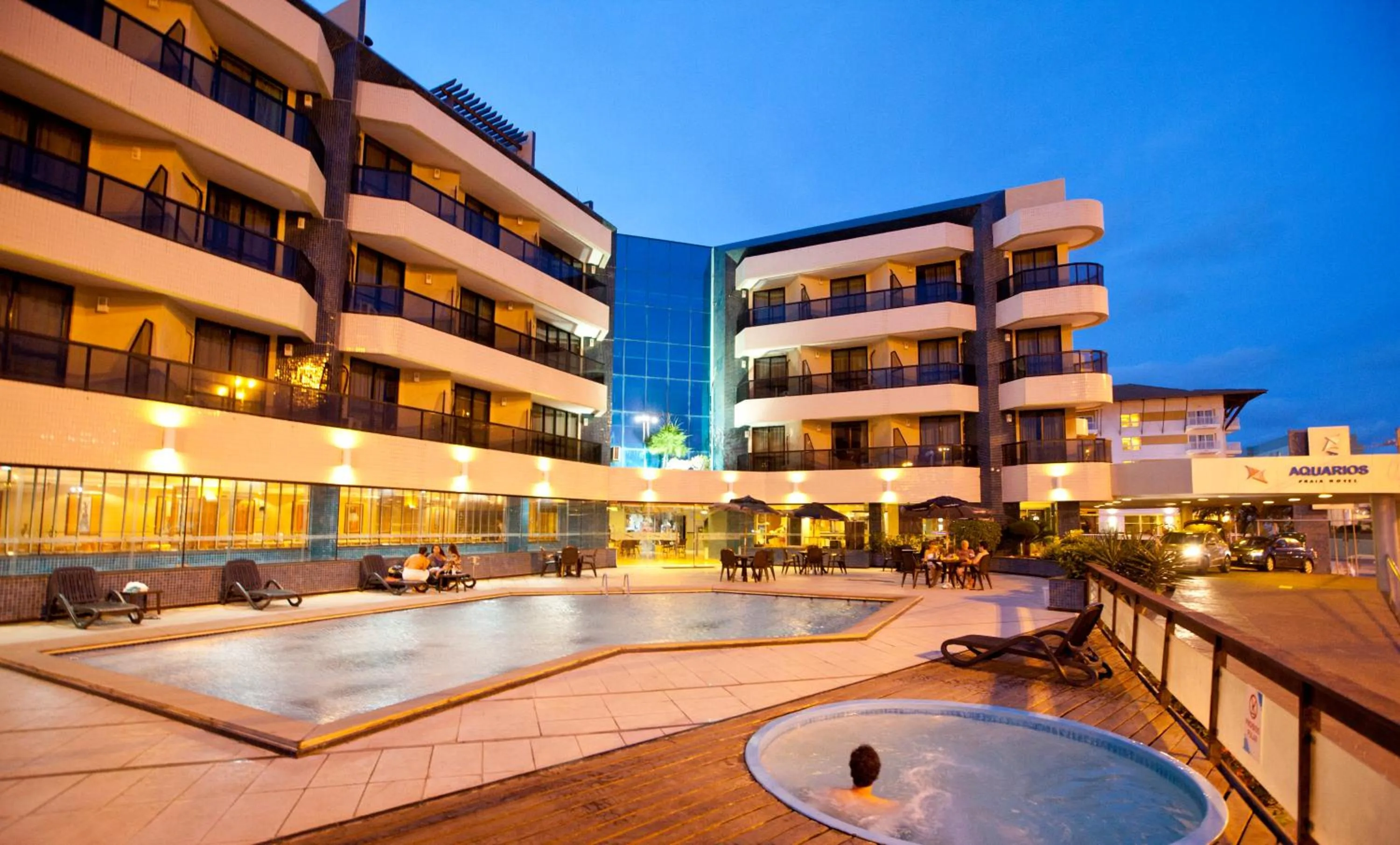 Pool view in Aquarios Praia Hotel