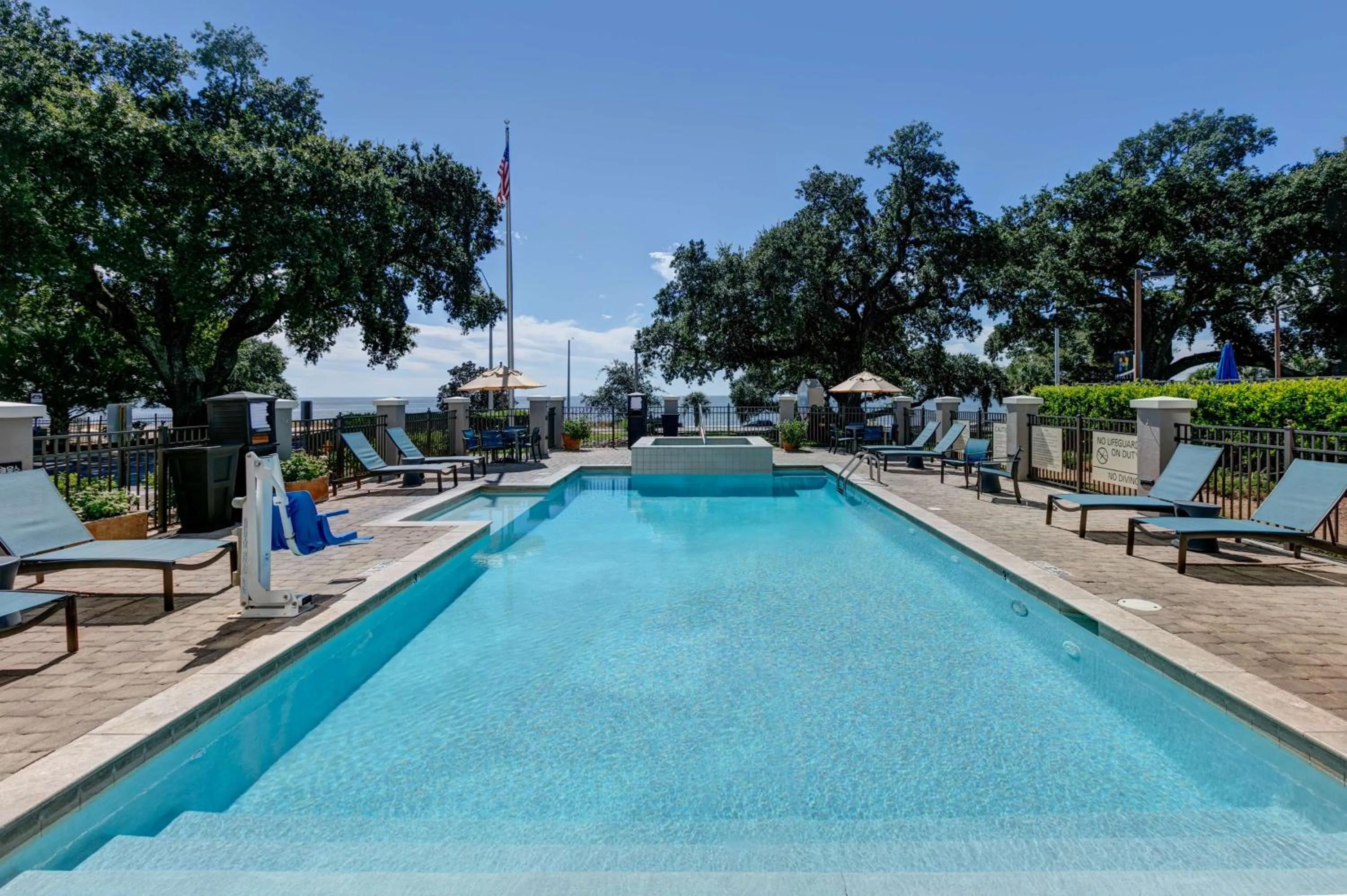 Pool view in Hampton Inn Biloxi Beach Boulevard
