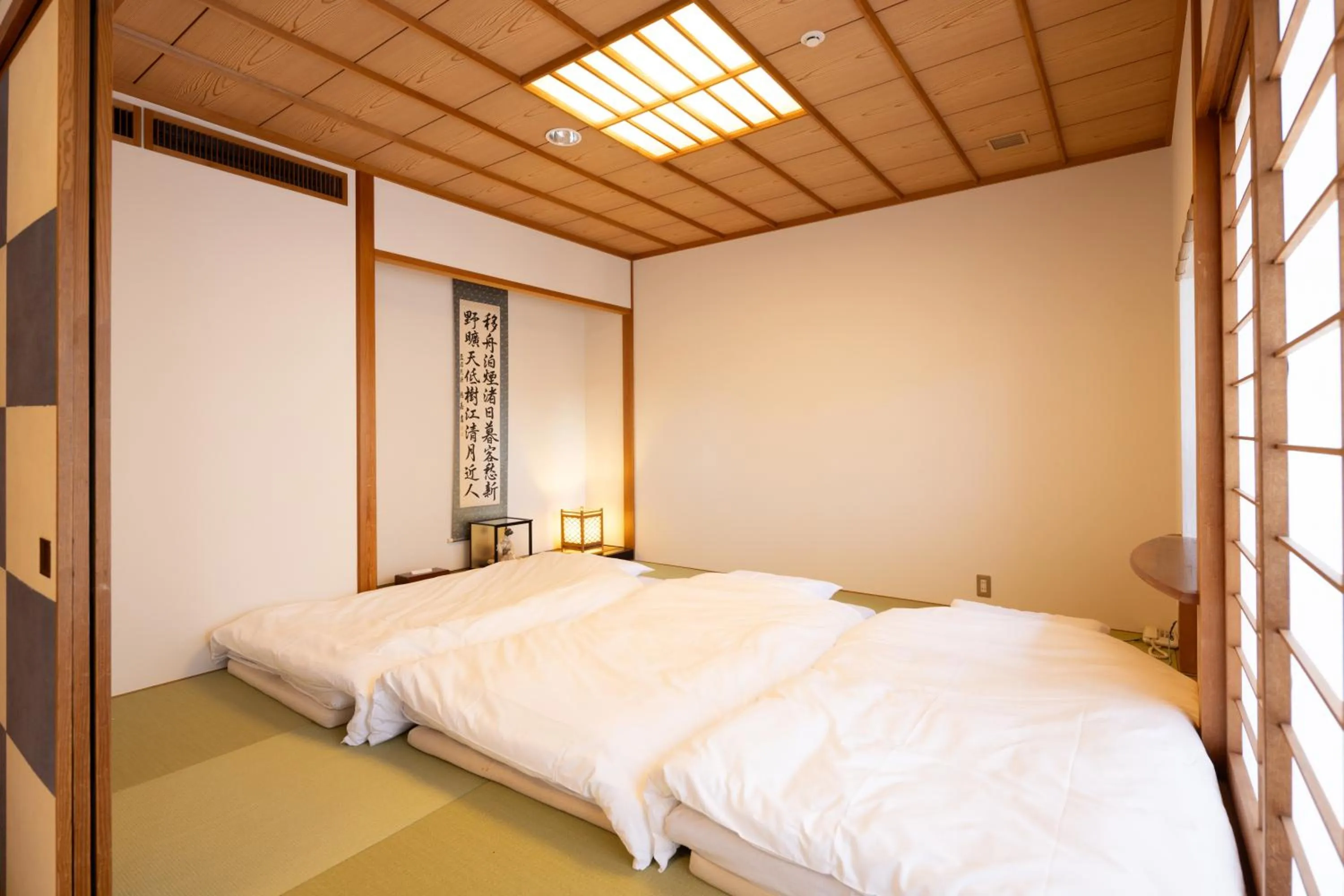 Bed in Ryokan Asakusa Shigetsu