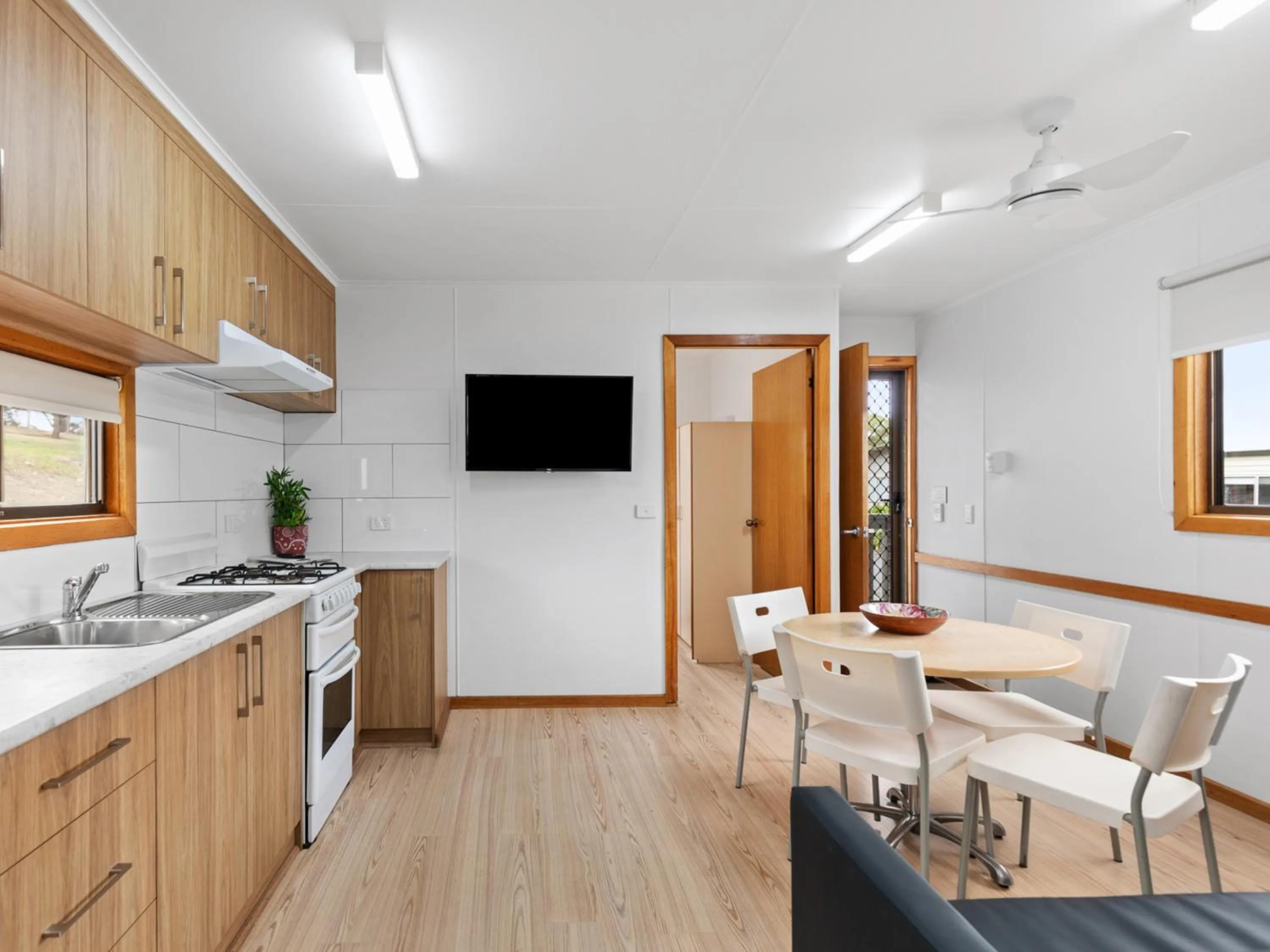 kitchen in Blue Lake Holiday Park