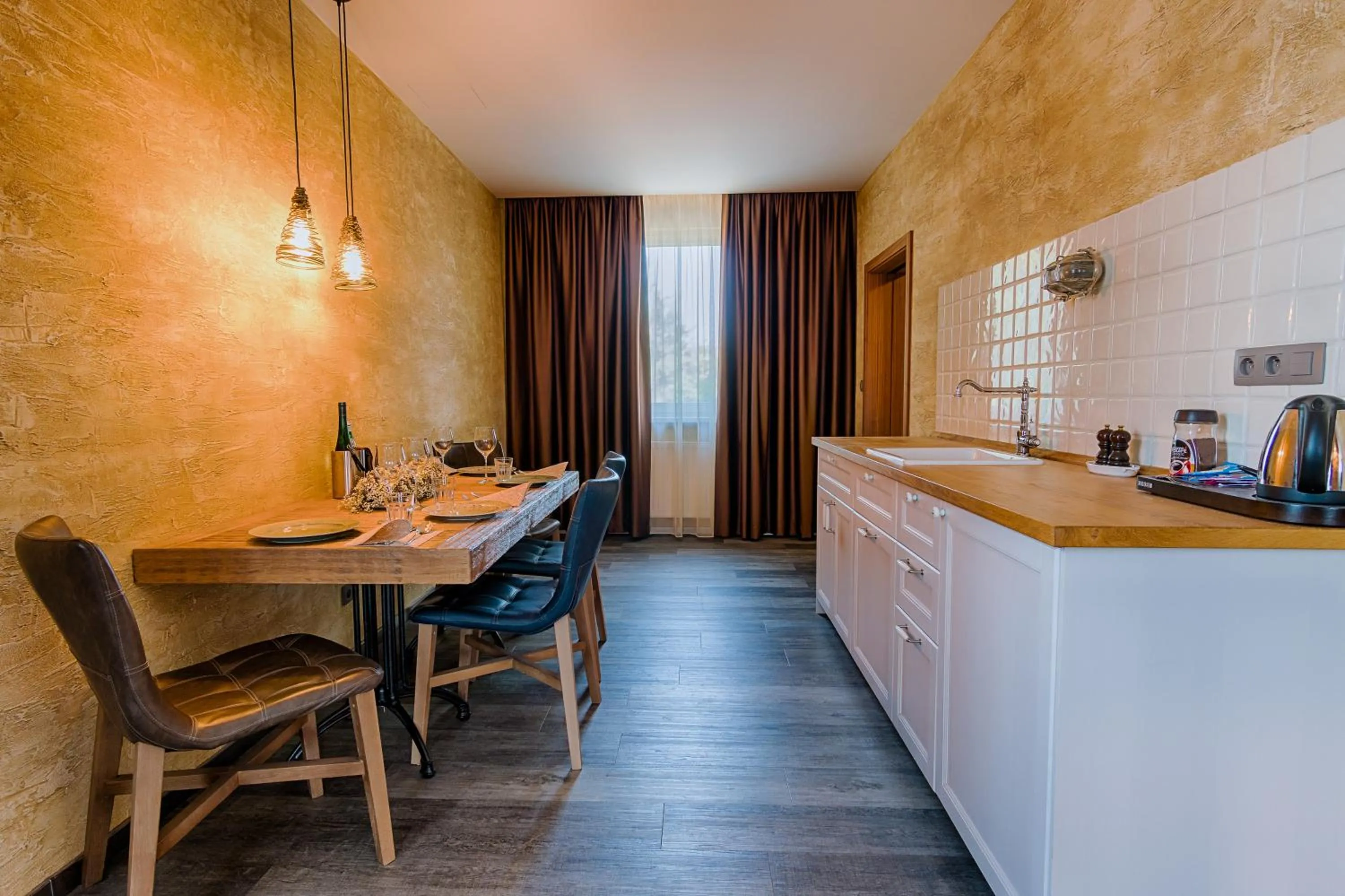 Kitchen or kitchenette in Penzion BERG