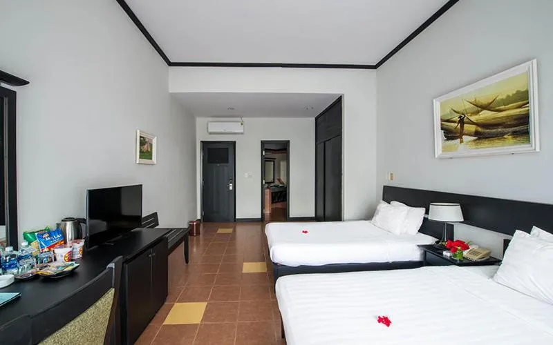 Bed in Lazi Beach Resort