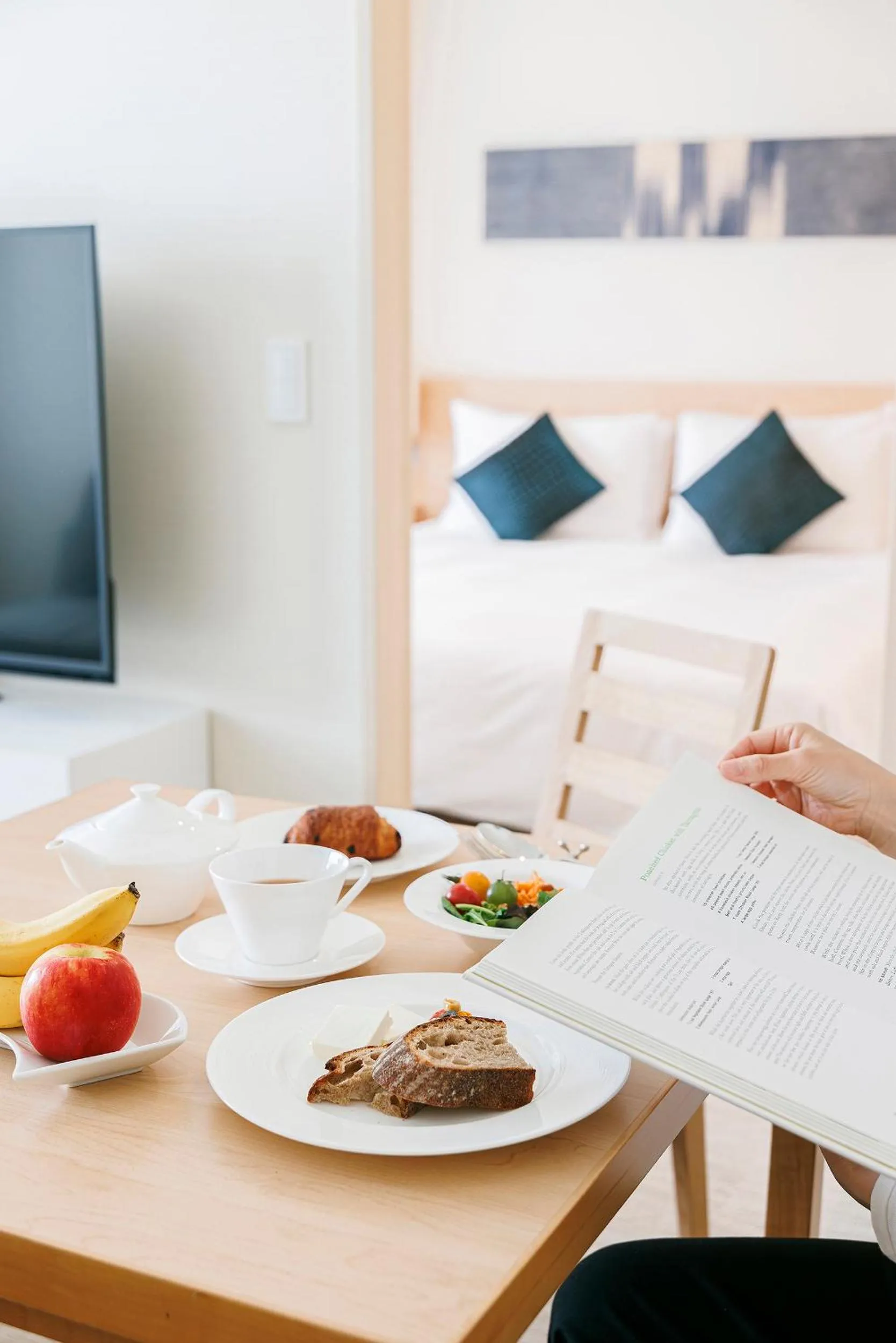 Bed in Fraser Residence Nankai Osaka