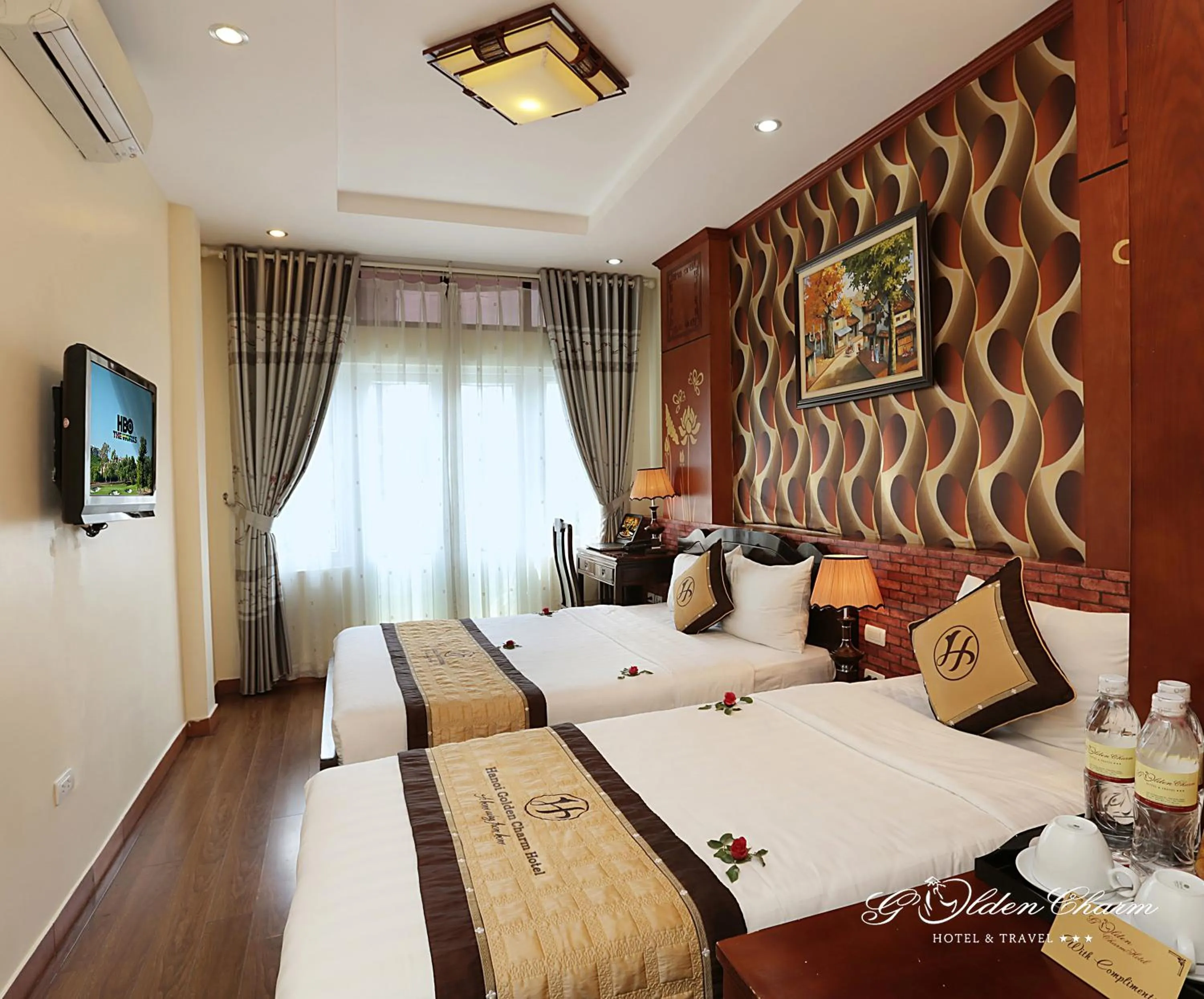 Bedroom in Hanoi Golden Charm Hotel