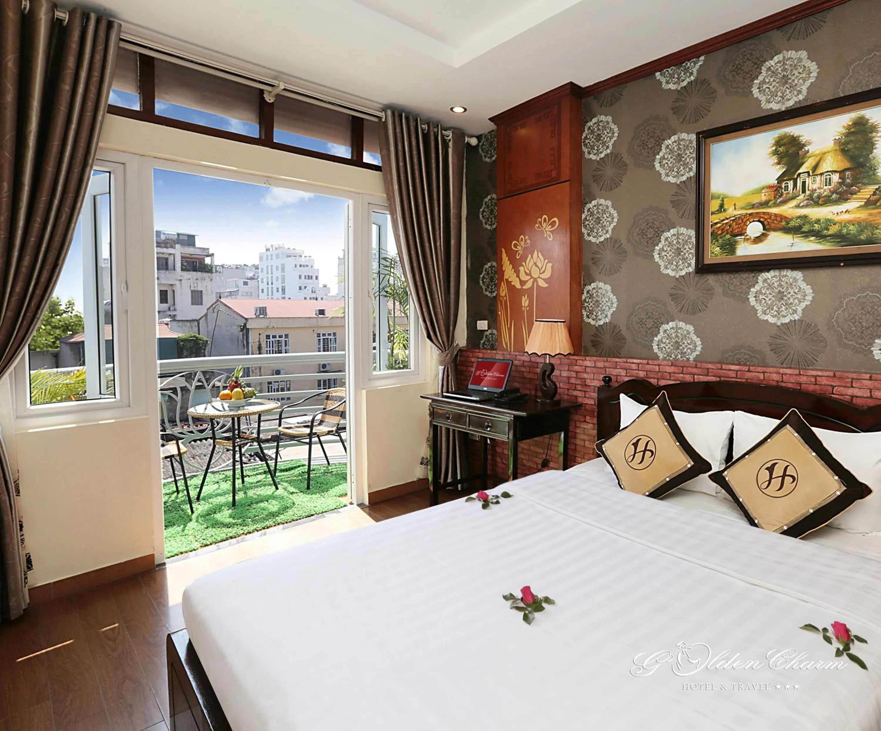 Bedroom in Hanoi Golden Charm Hotel