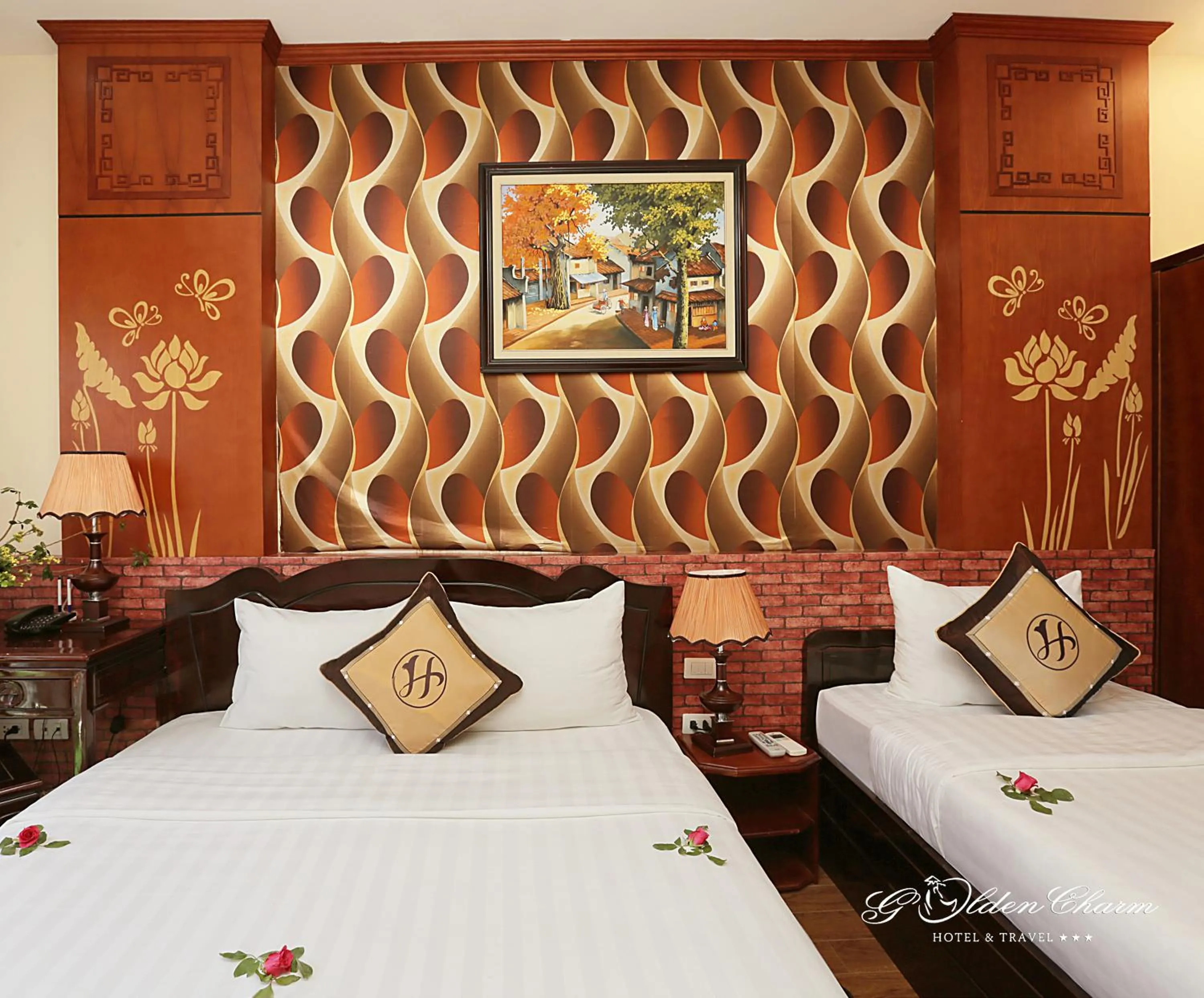 Bedroom in Hanoi Golden Charm Hotel