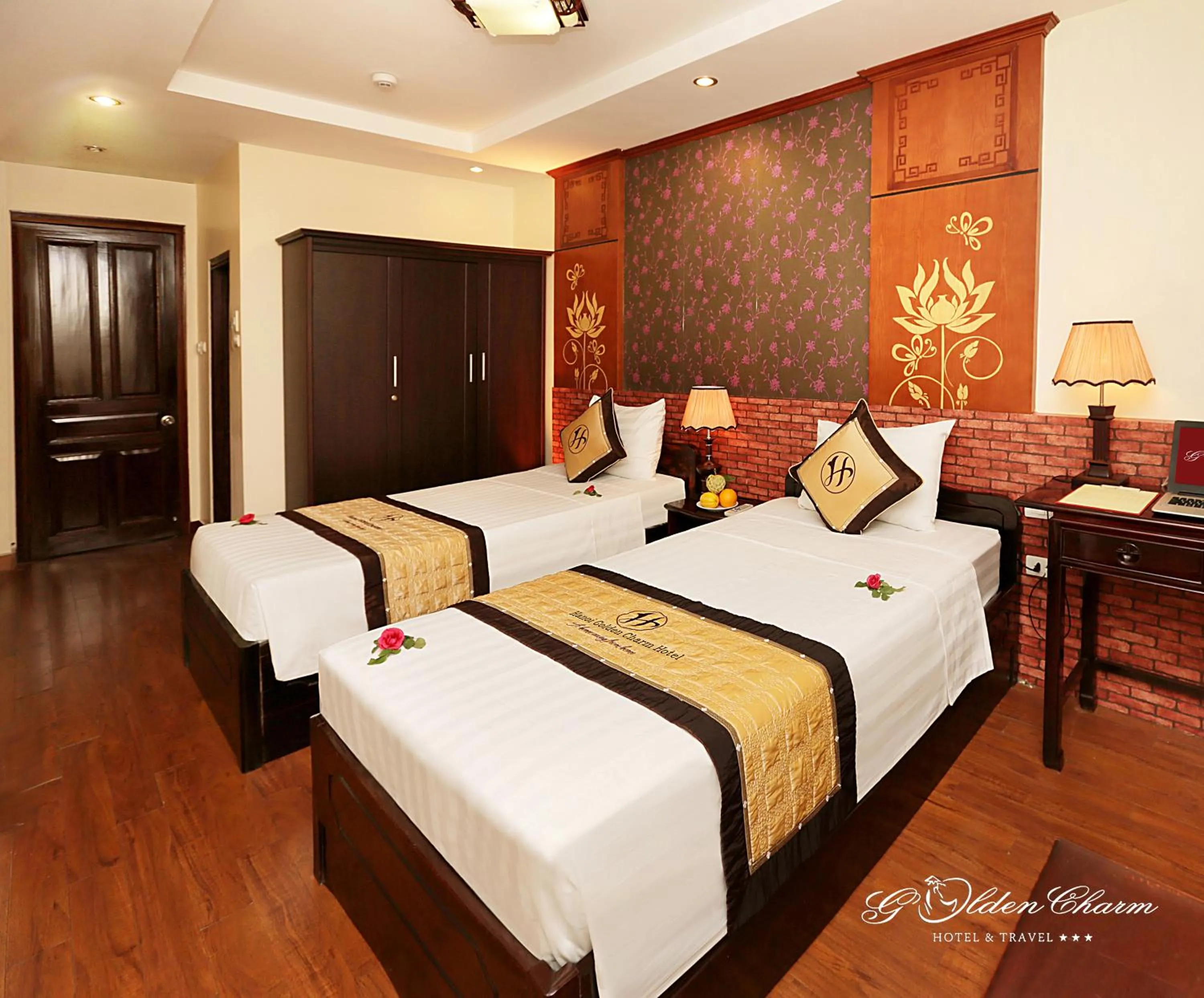 Bedroom in Hanoi Golden Charm Hotel