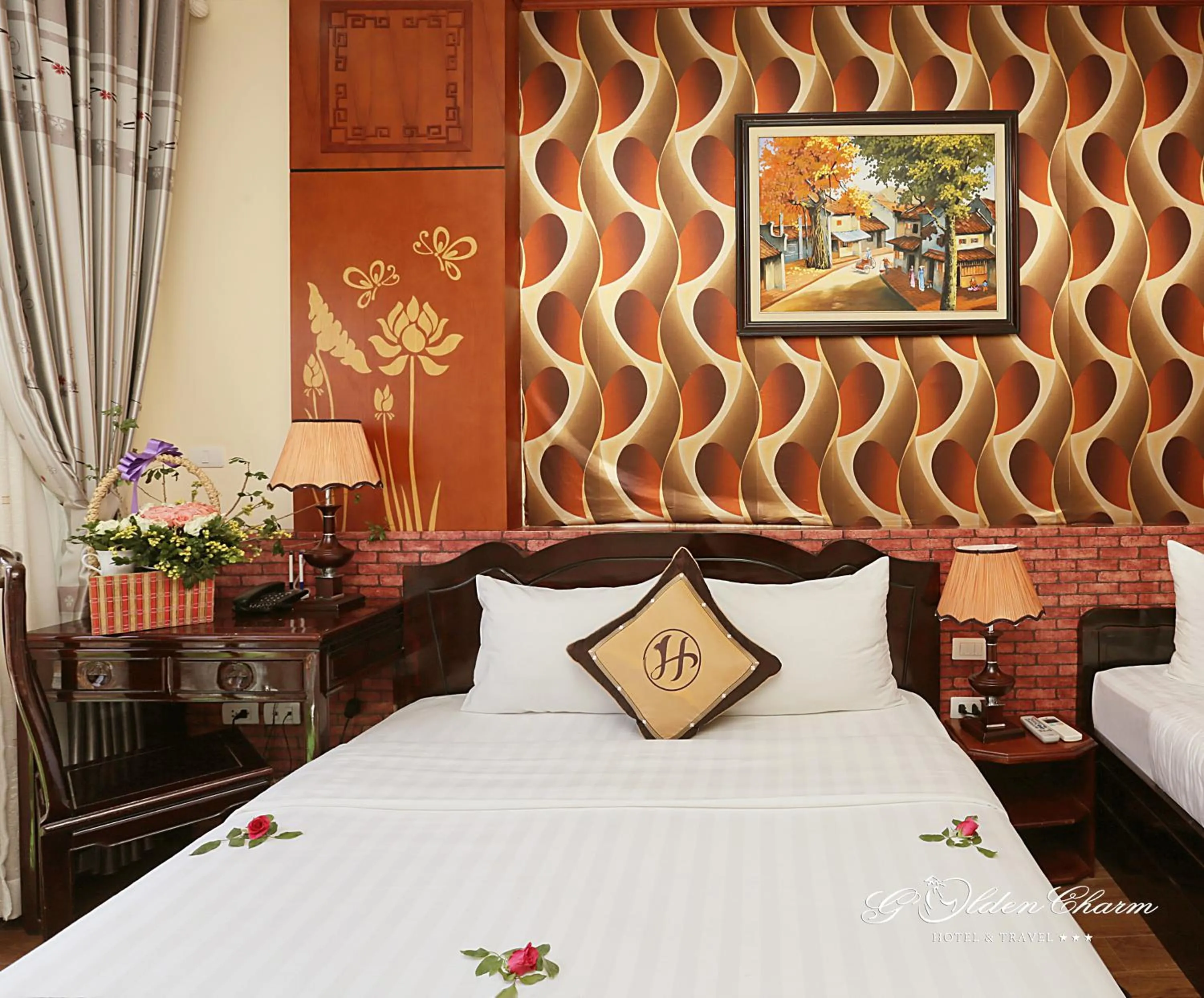 Bedroom in Hanoi Golden Charm Hotel