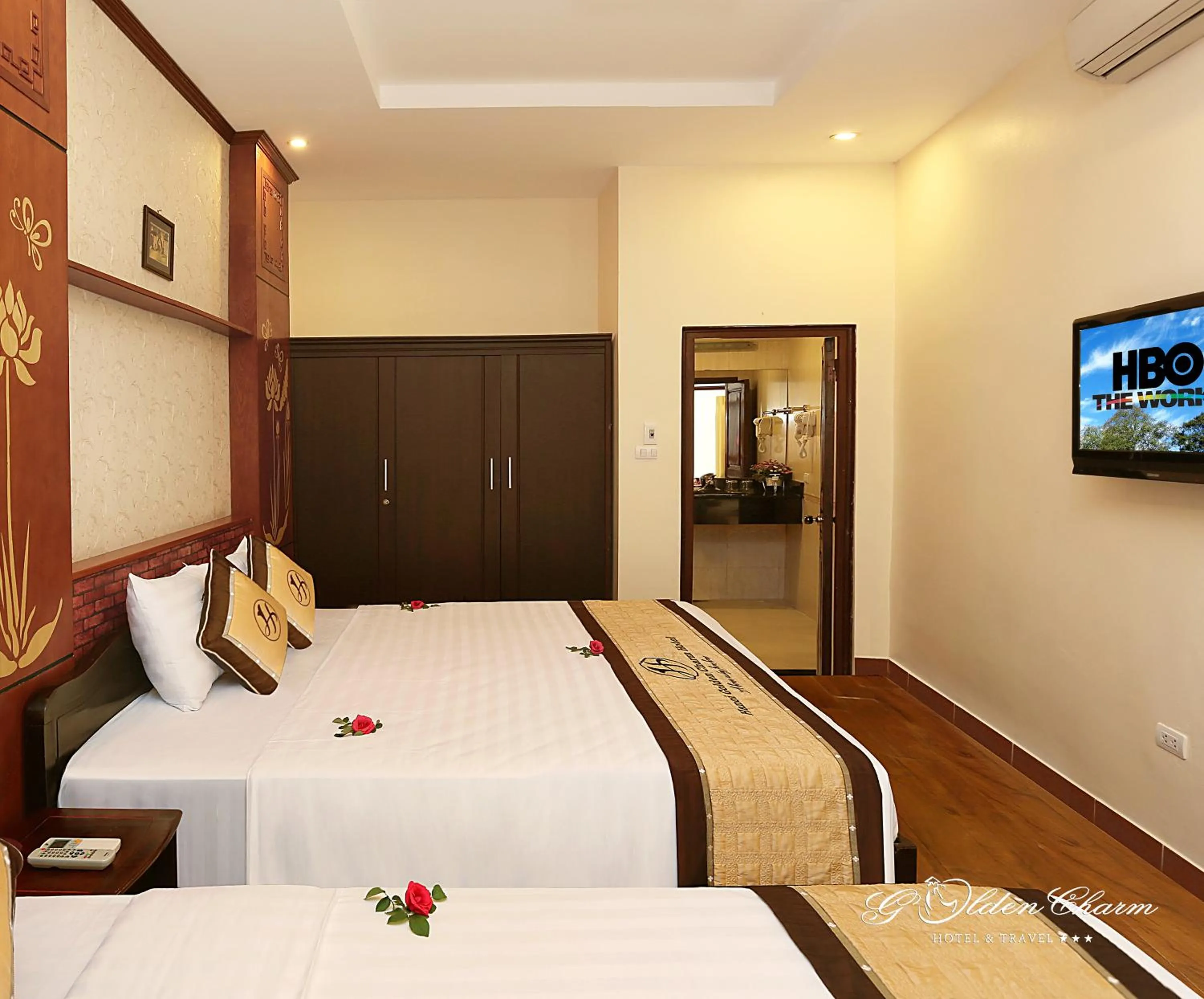 Bedroom in Hanoi Golden Charm Hotel