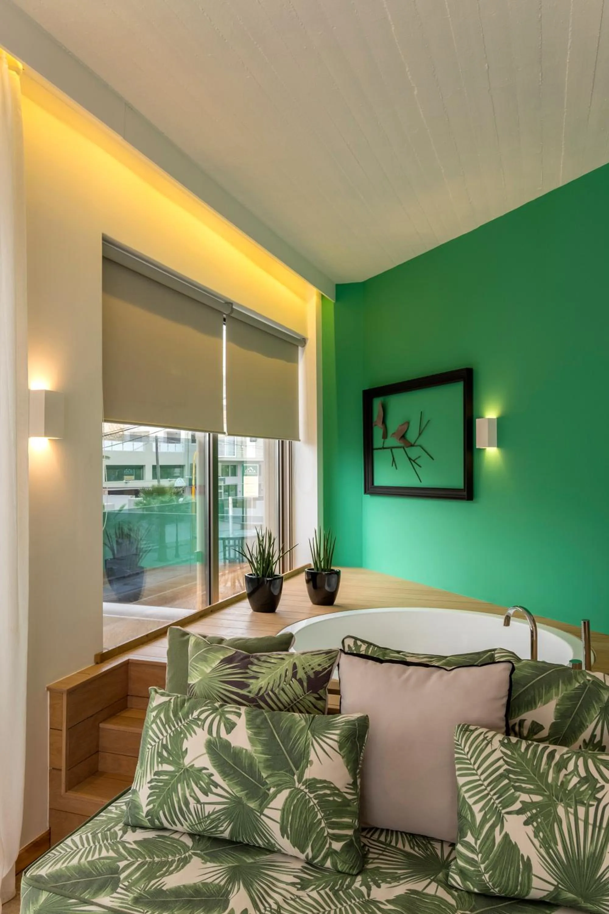 Living room, Bed in Kalamaki Luxury Suites