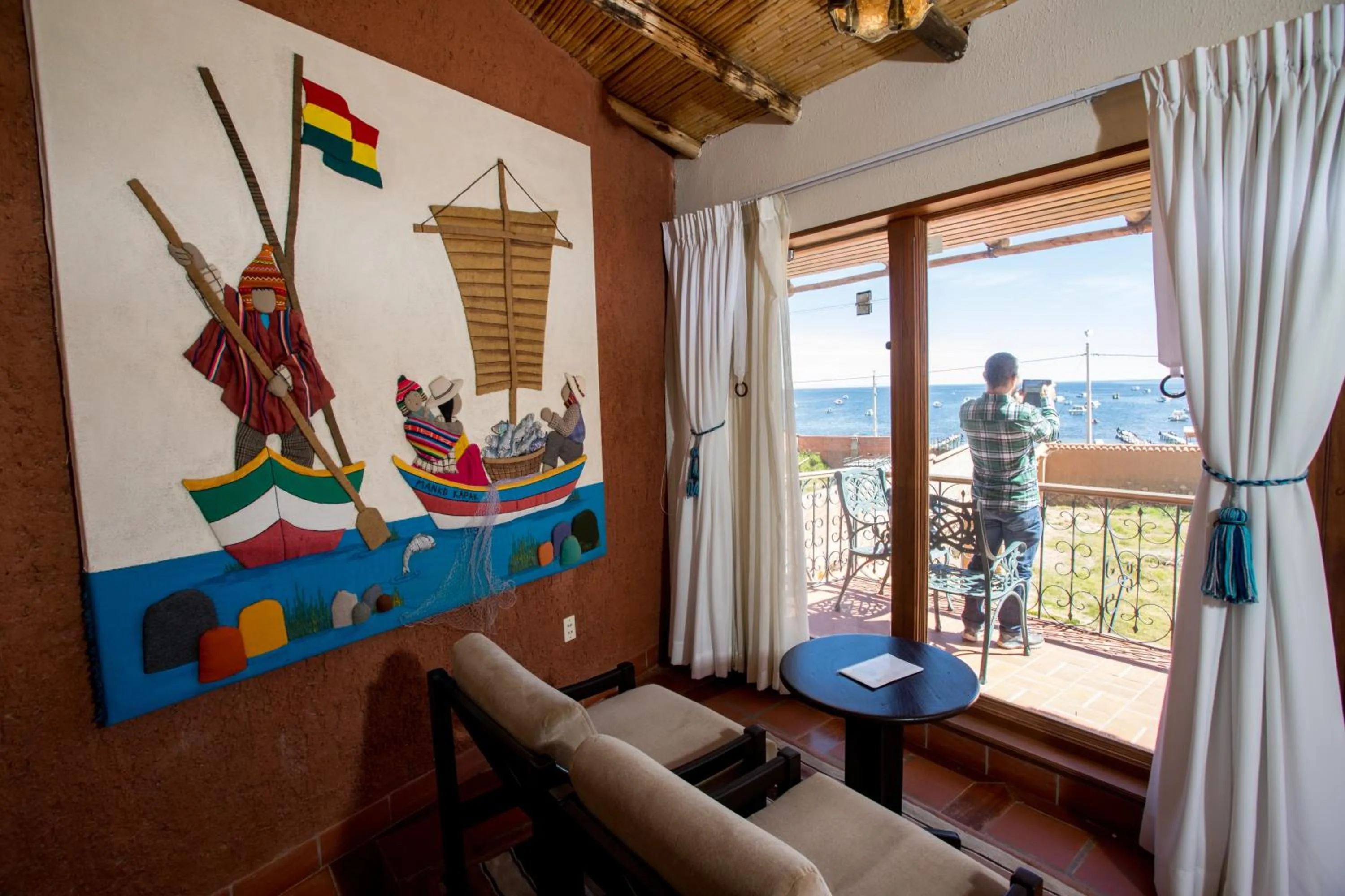 Balcony/Terrace in Hotel Rosario Lago Titicaca