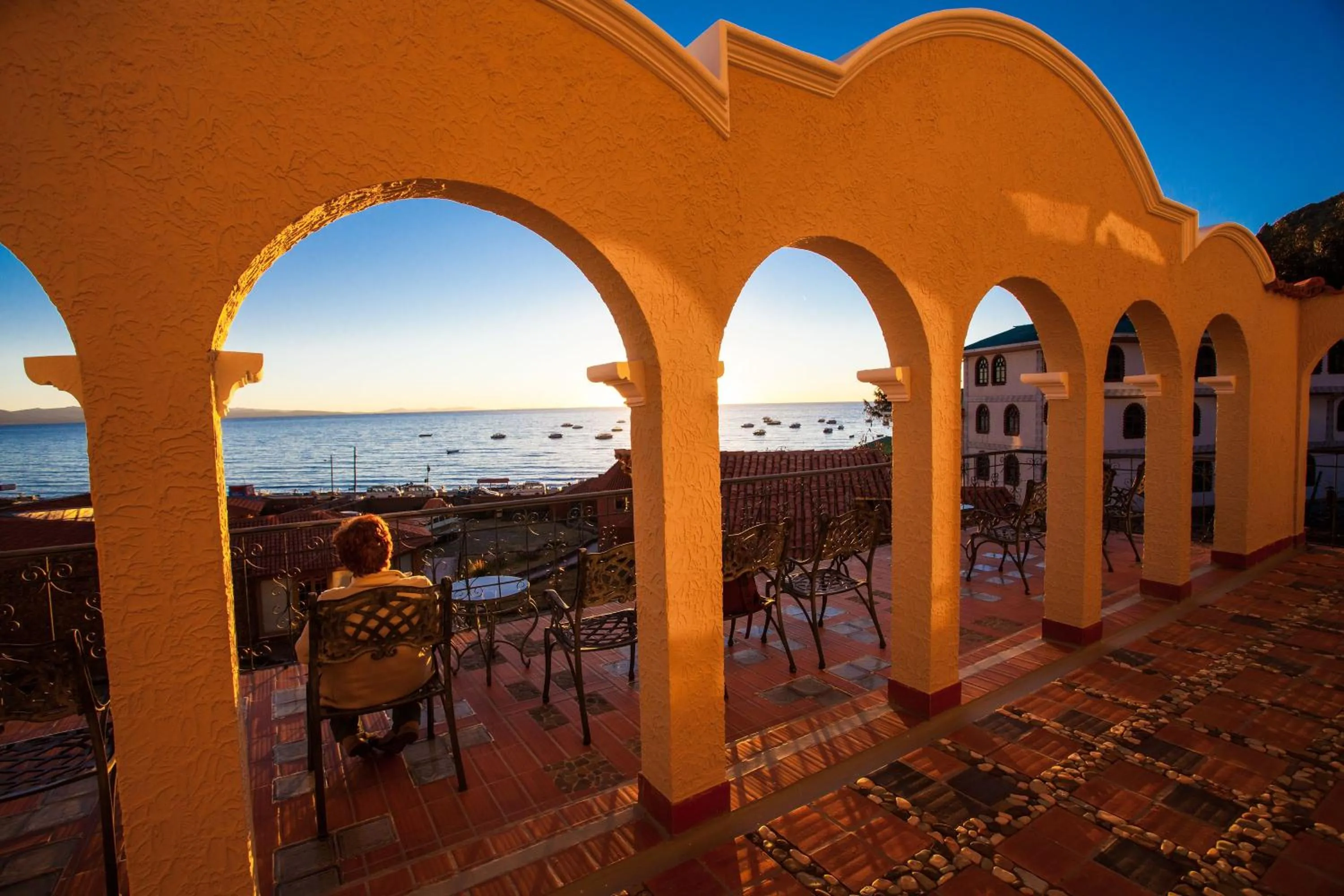 Balcony/Terrace in Hotel Rosario Lago Titicaca