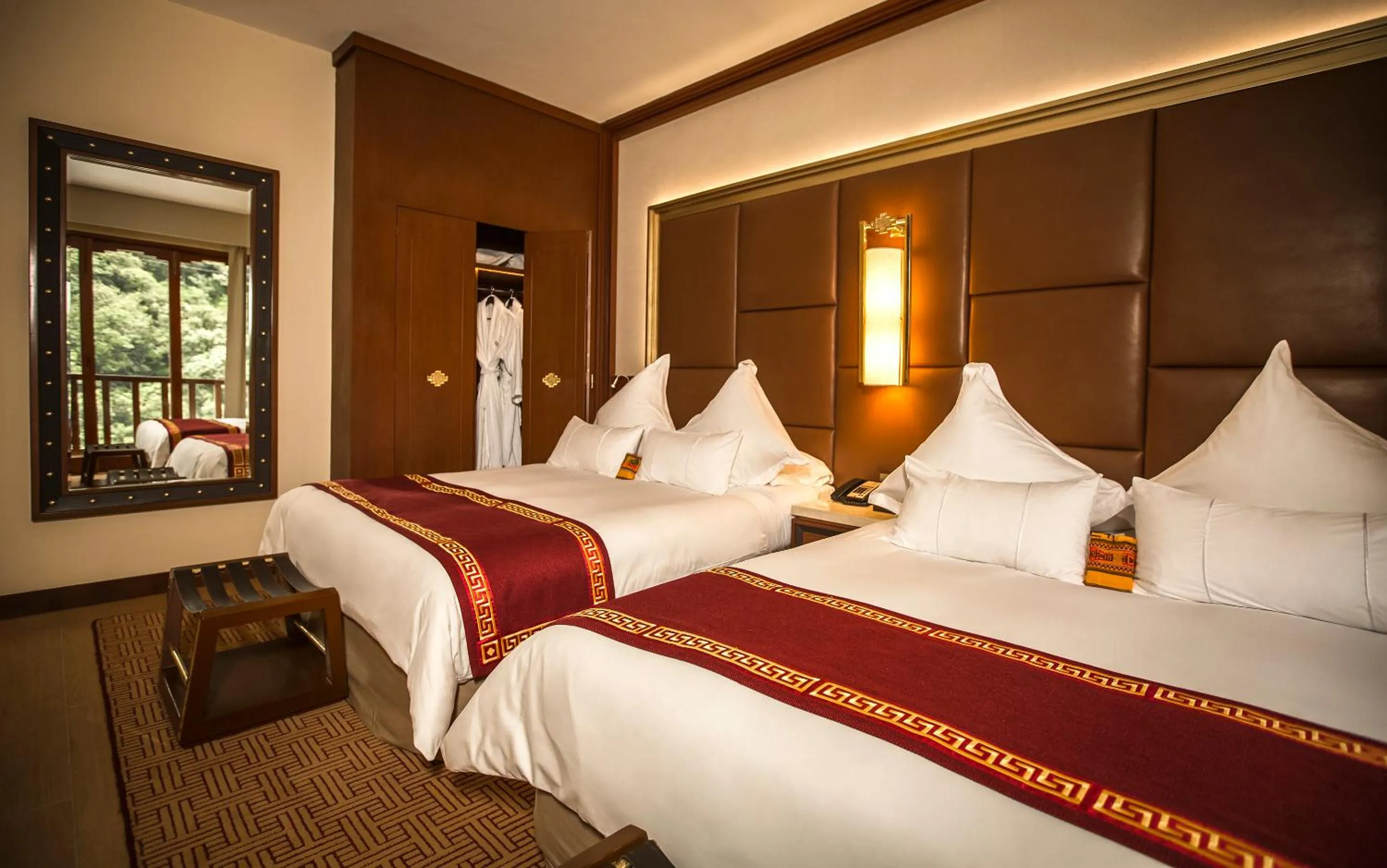 Bed in Sumaq Machu Picchu Hotel