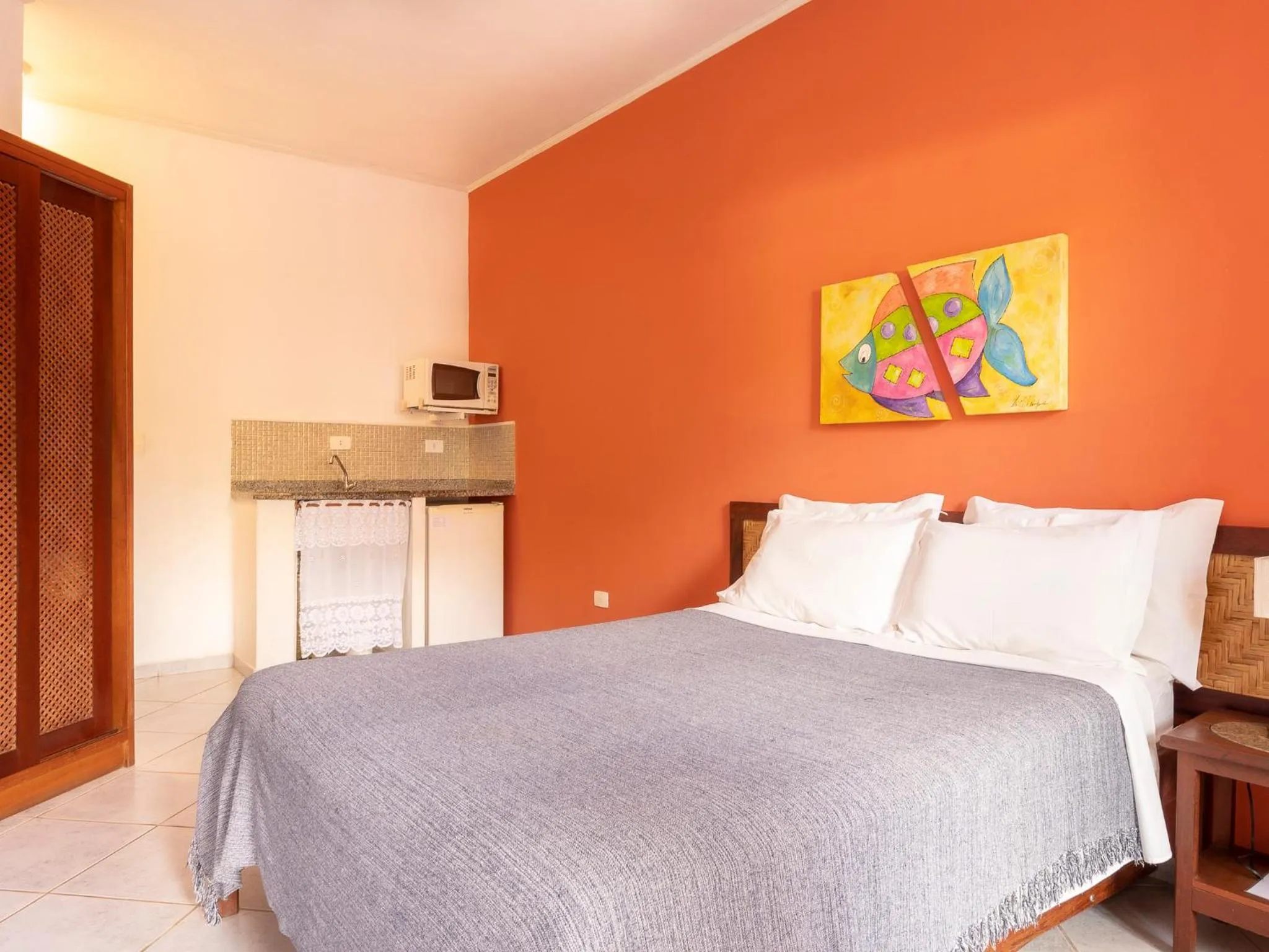 Bed in Pousada Atiaia