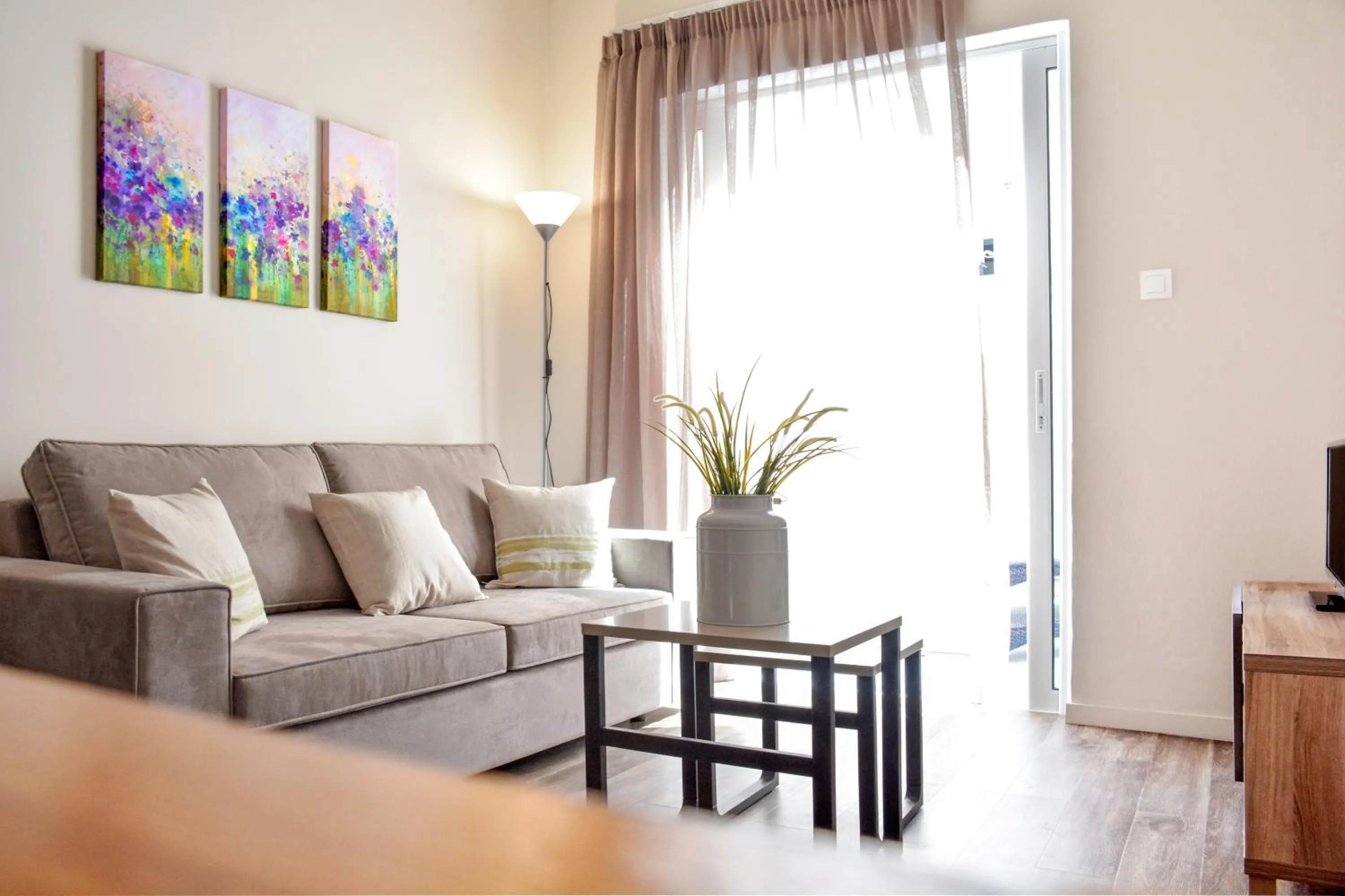 Living room in Athens Connection Apartments