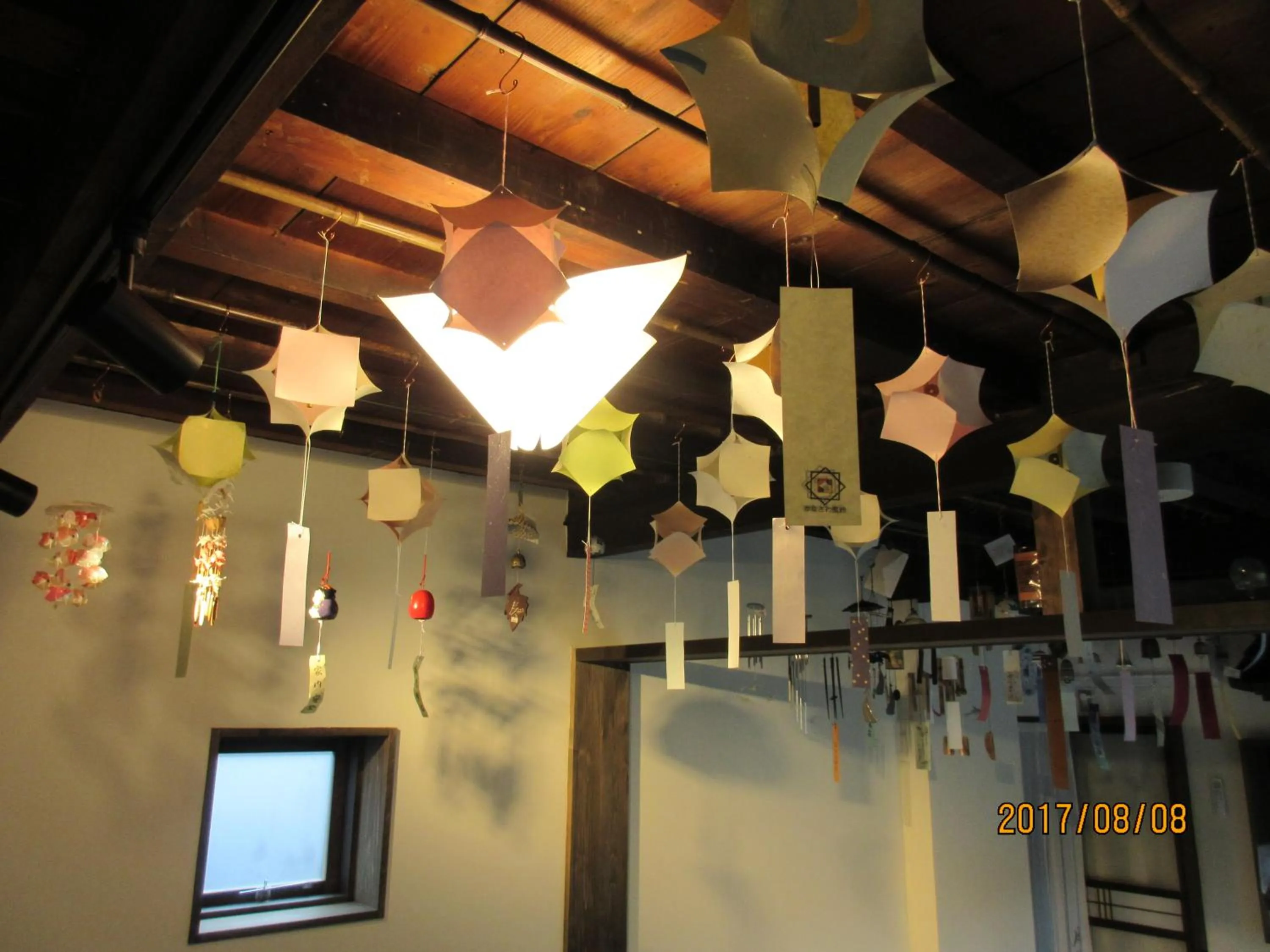 Decorative detail in Teramachiya Wind Bell Temple Guest House