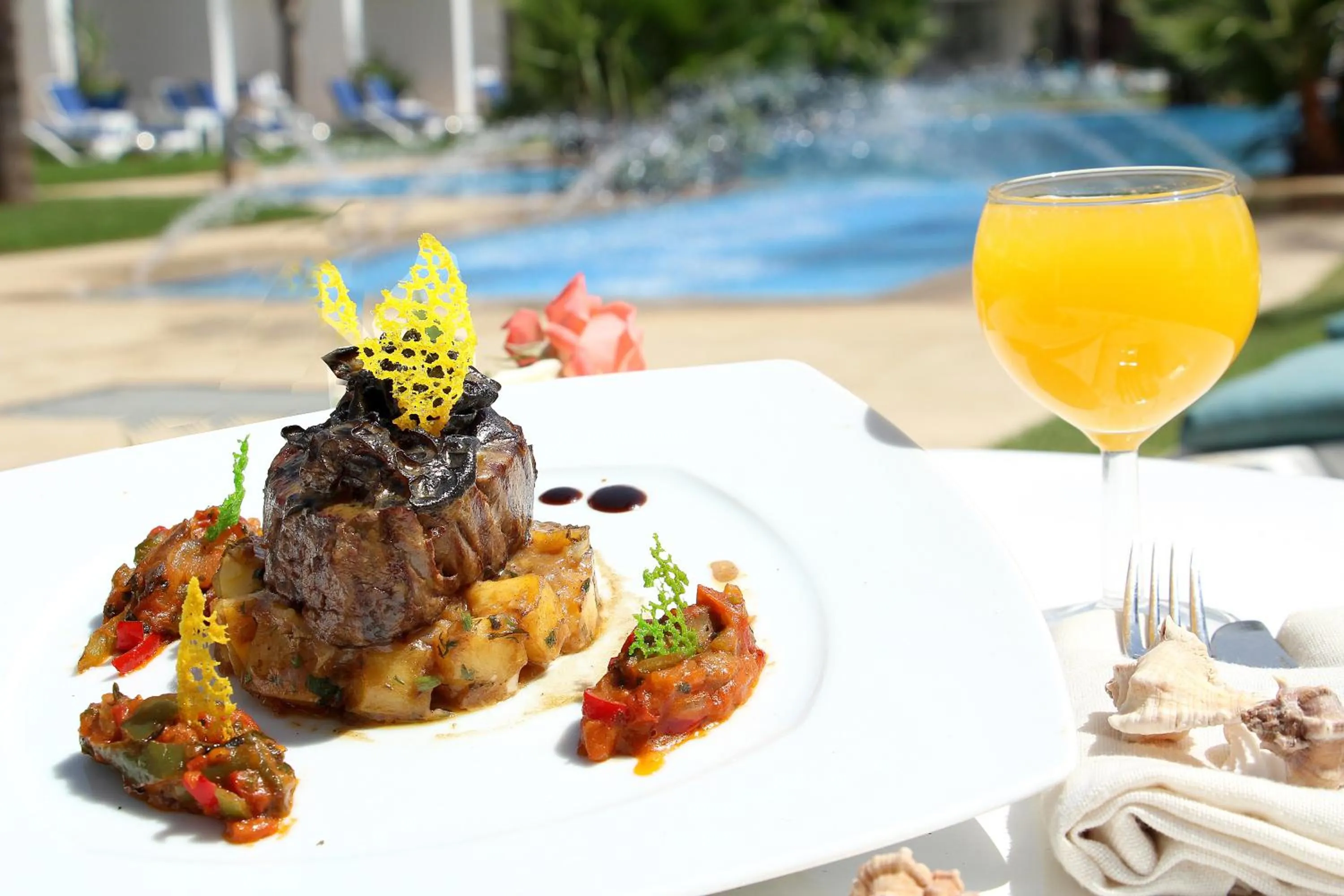 Food close-up in Zaki Hotel