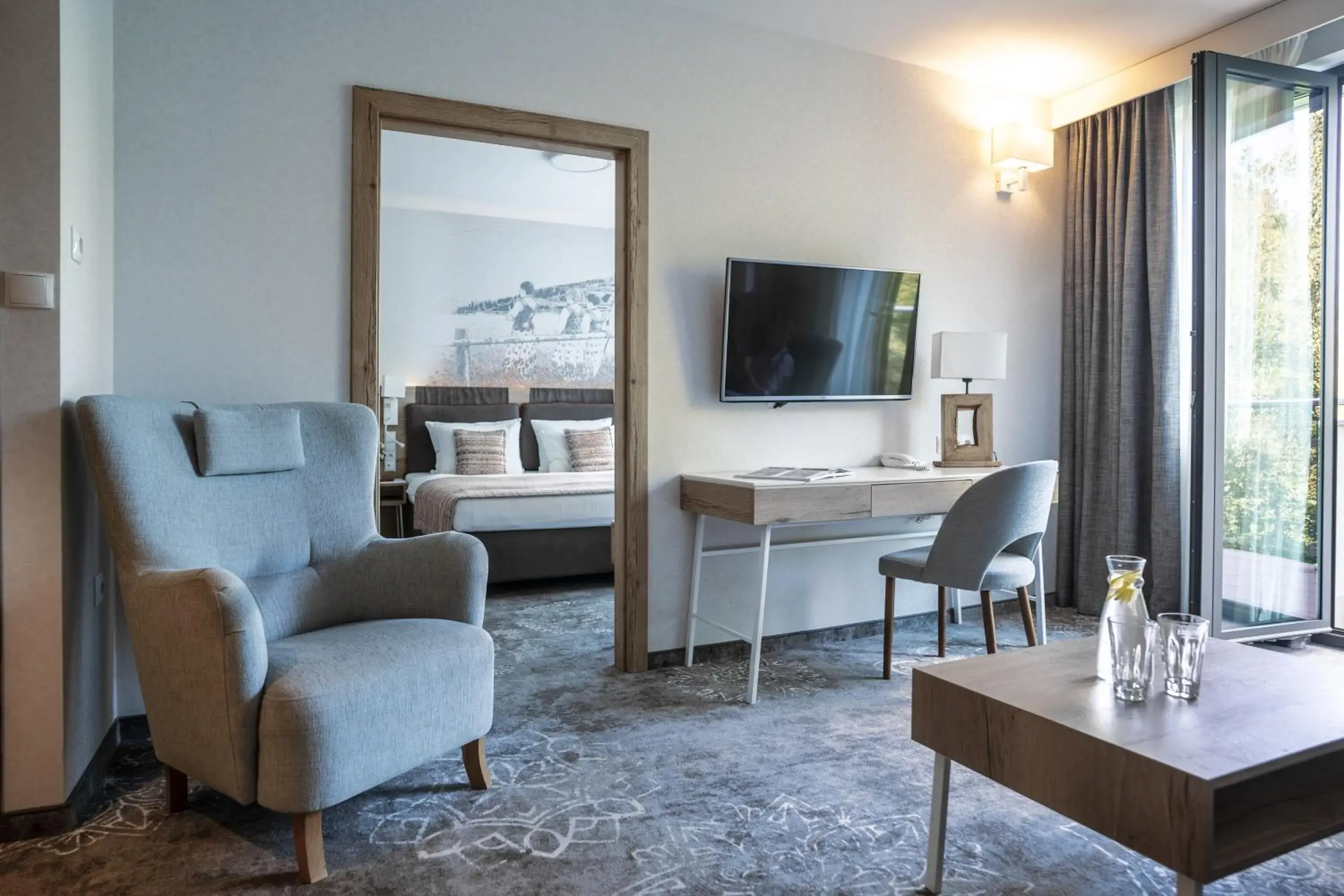 Executive Suite with 1 double bed (without access to the thermal baths) in Hotel Aquarion Family & Friends - Destigo Hotels Executive Suite with 1 double bed (without access to the thermal baths) in Hotel Aquarion Family & Friends - Destigo Hotels