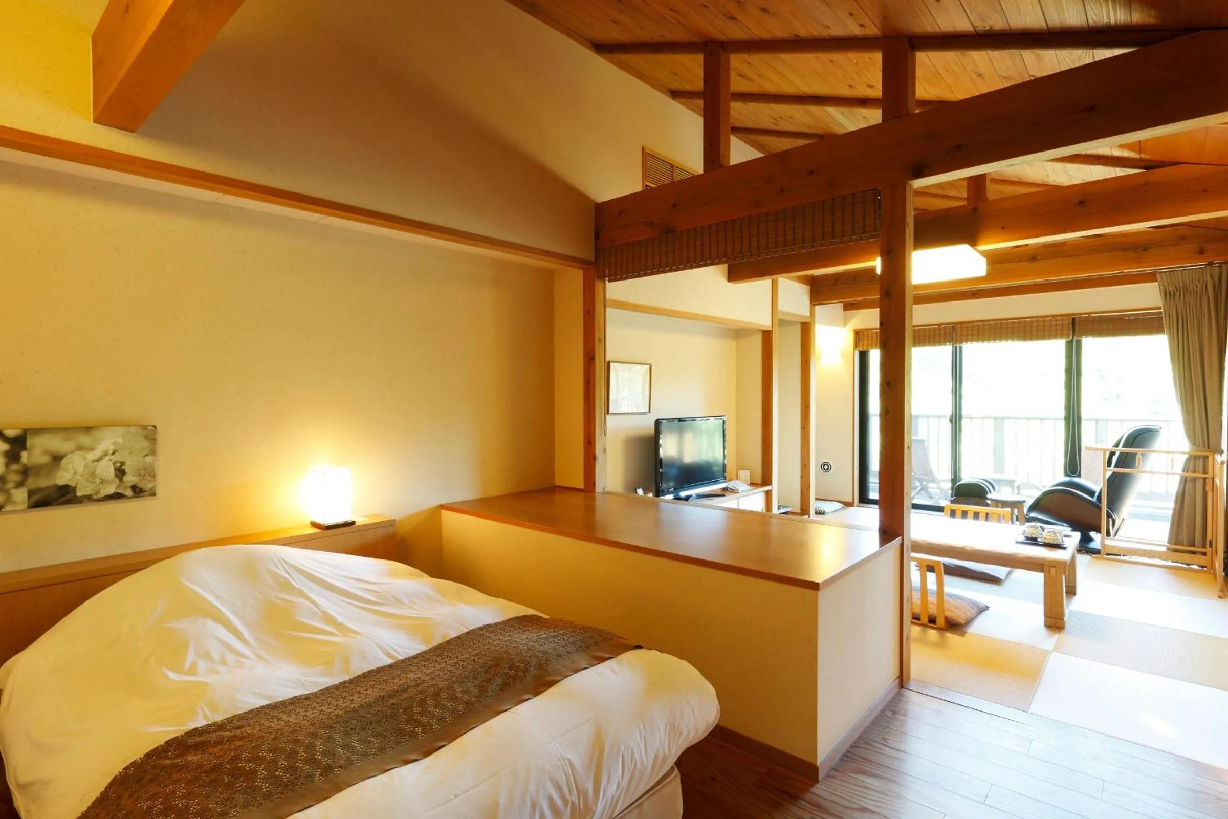 Photo of the whole room, Bed in Mori no yu Kira No Sato Reopening on December 22, 2025