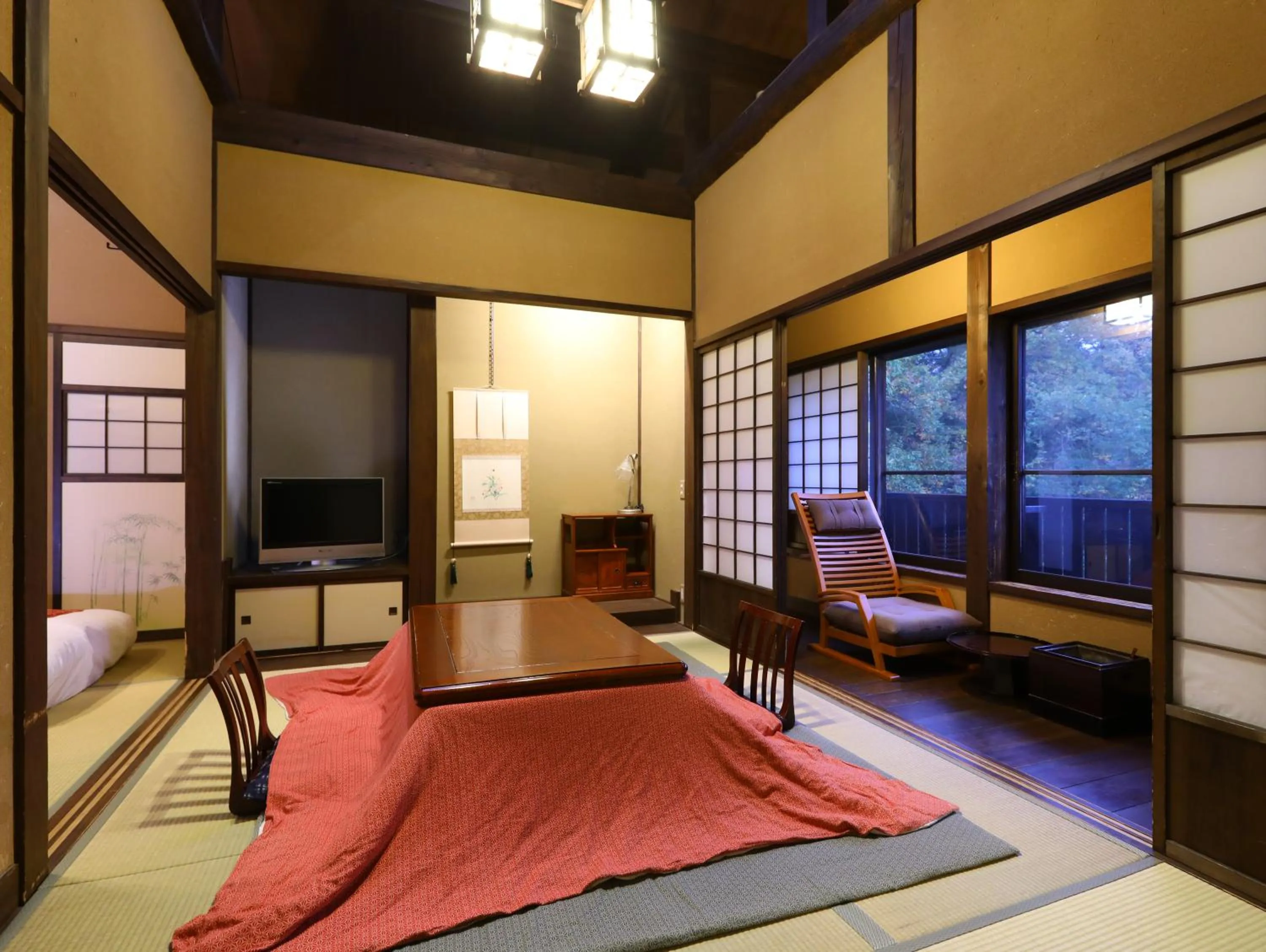 Living room, Bed in Mori no yu Kira No Sato Reopening on December 22, 2025