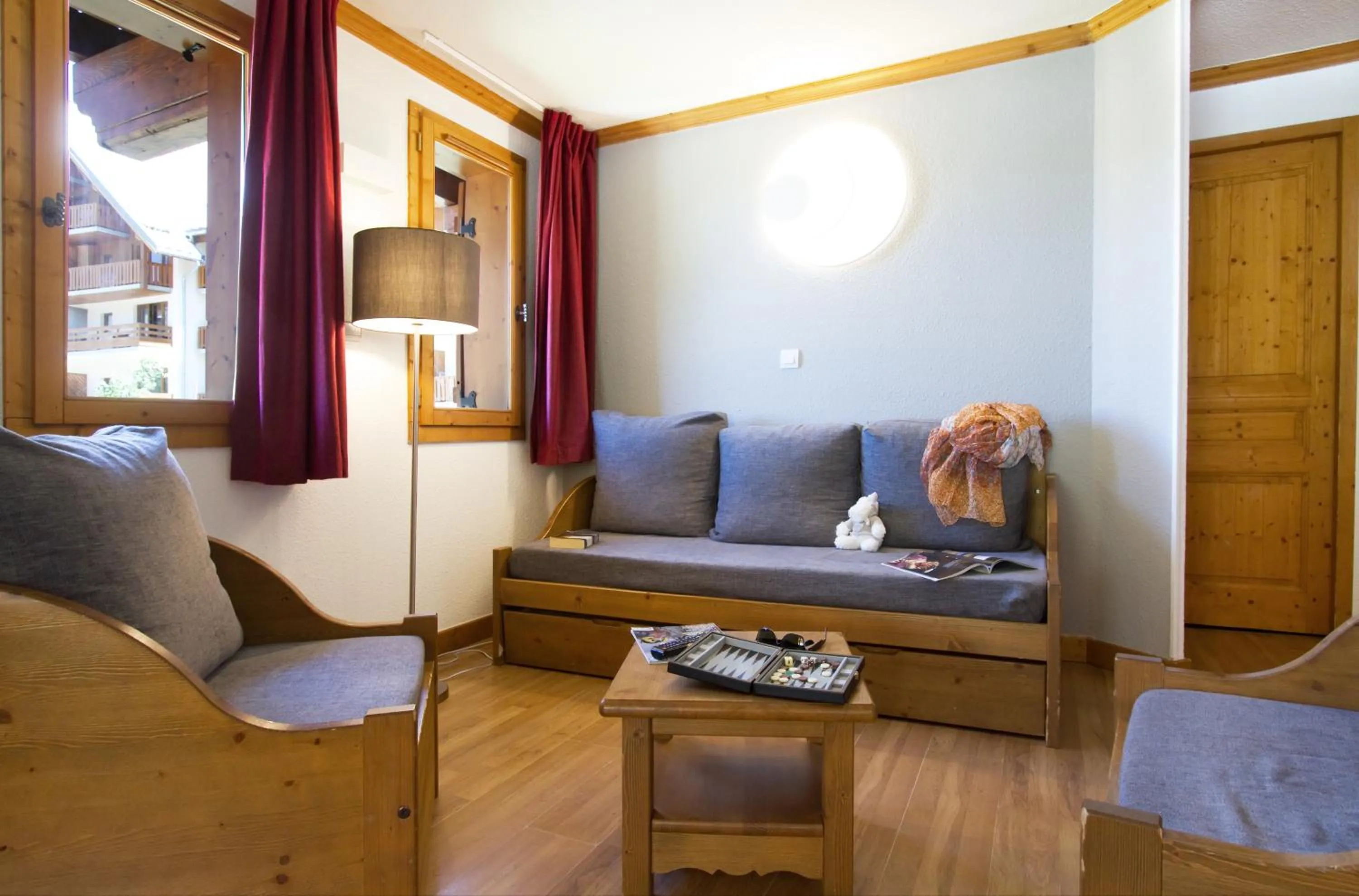 Seating area in Résidence Odalys Le Hameau et les Chalets de la Vallée d'Or