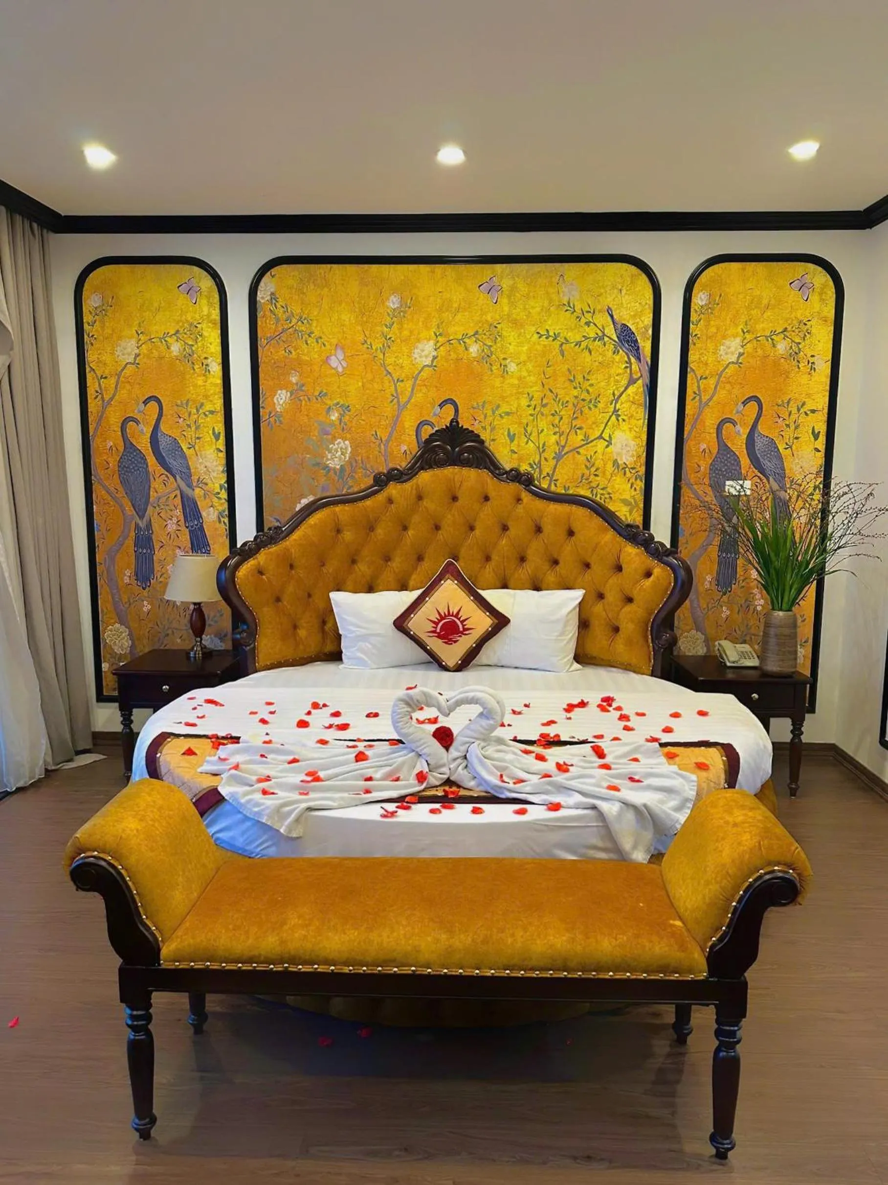 Bed in Sunrise Hanoi Hotel