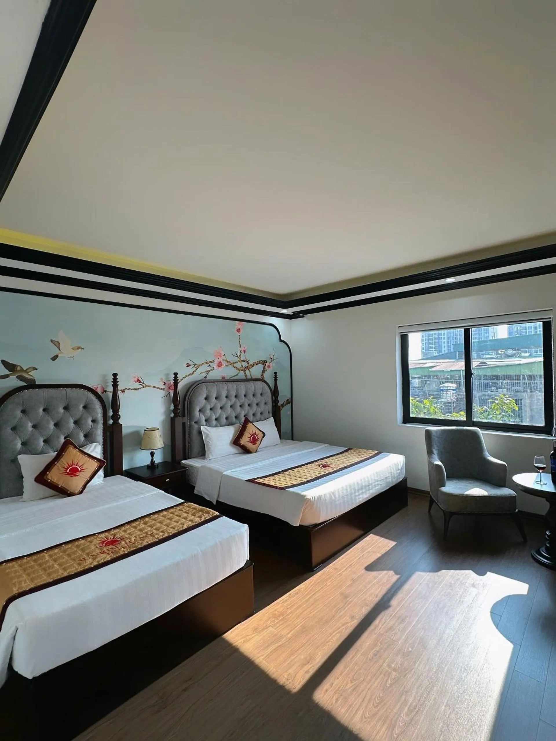 Bed in Sunrise Hanoi Hotel