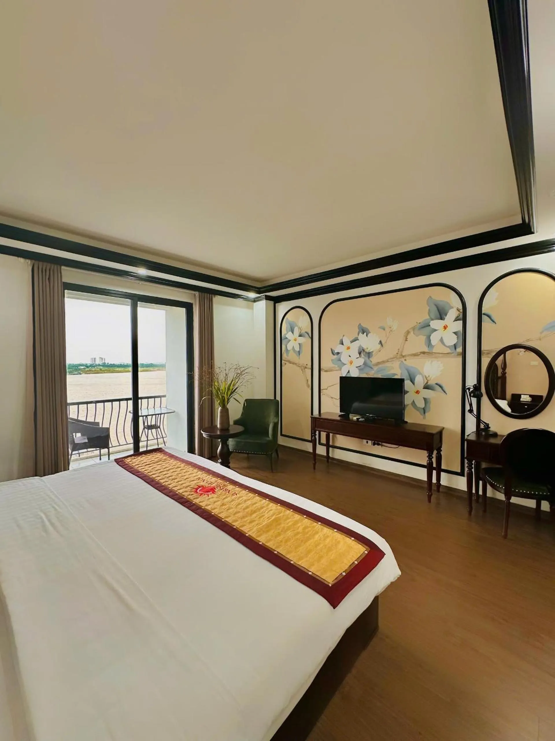 Bed in Sunrise Hanoi Hotel