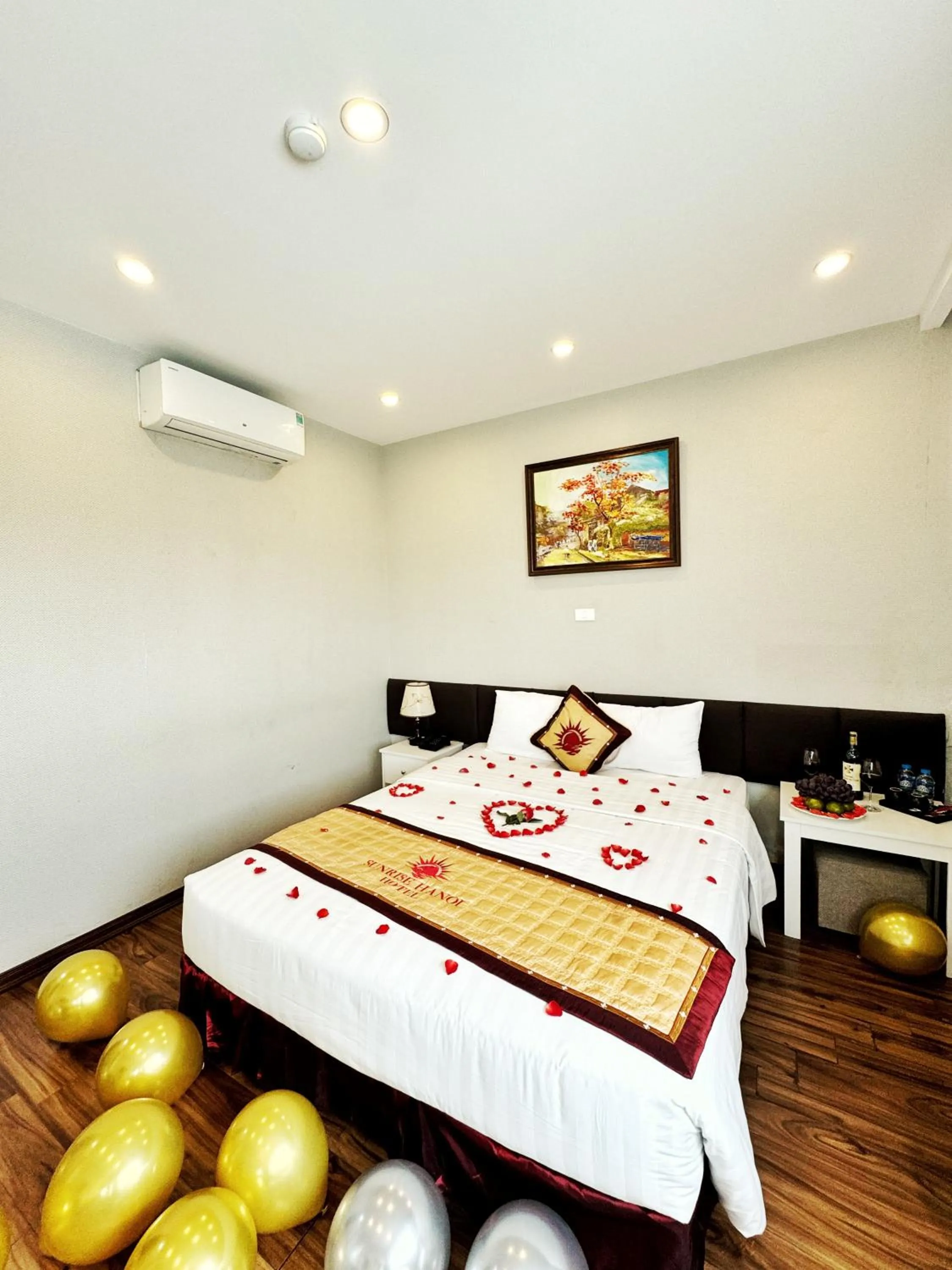 Bed in Sunrise Hanoi Hotel