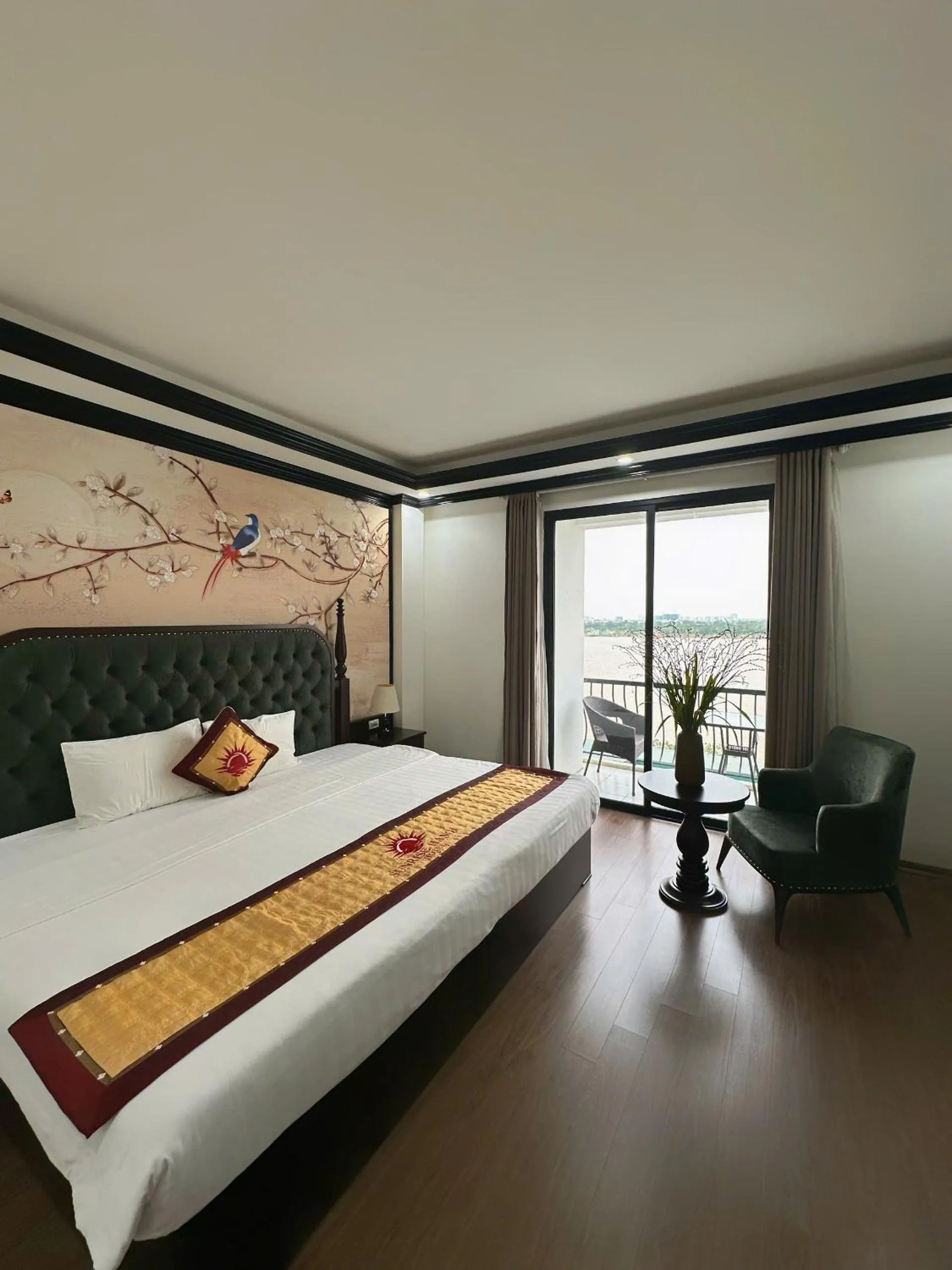 Bed in Sunrise Hanoi Hotel