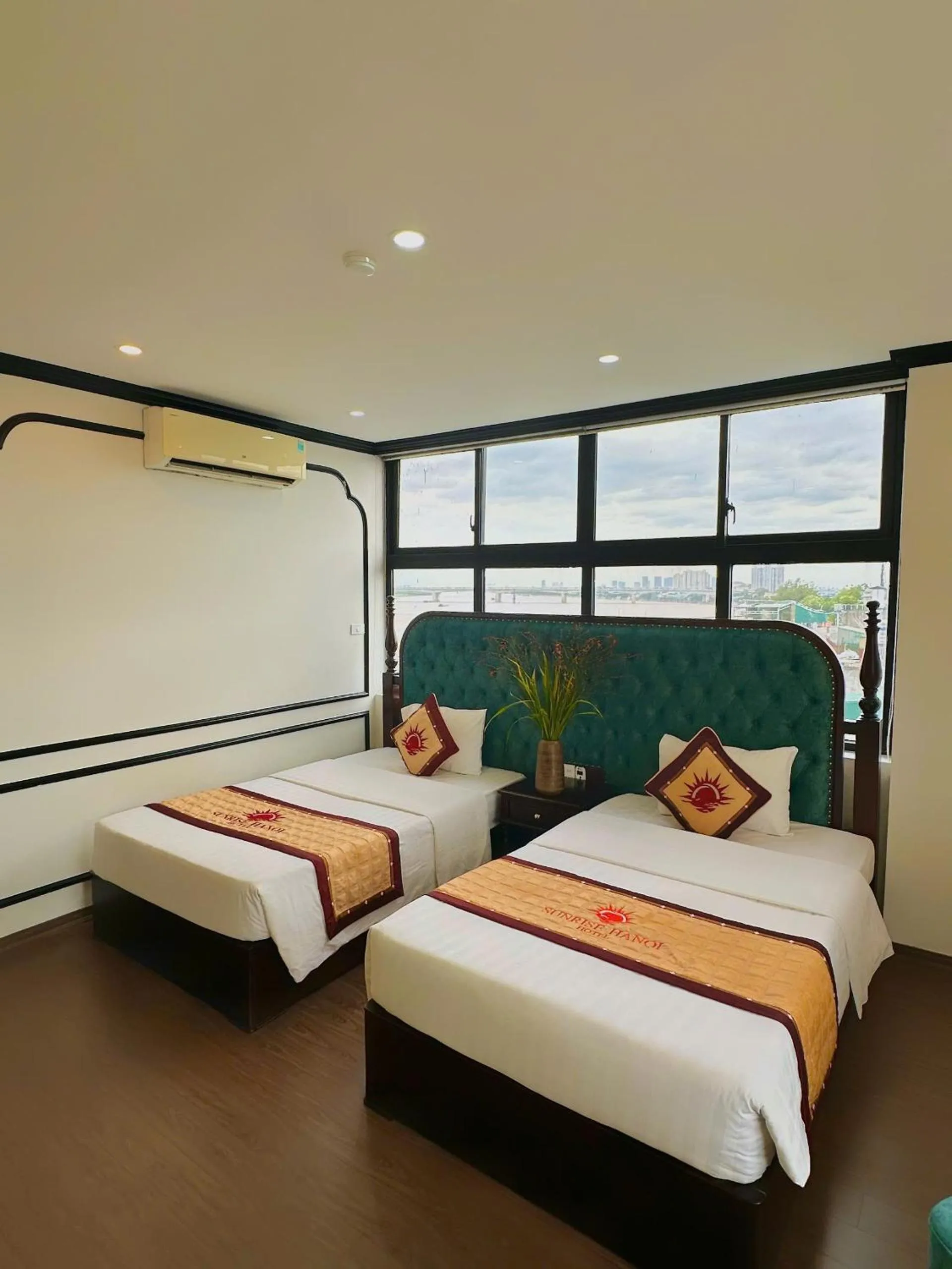 Bed in Sunrise Hanoi Hotel