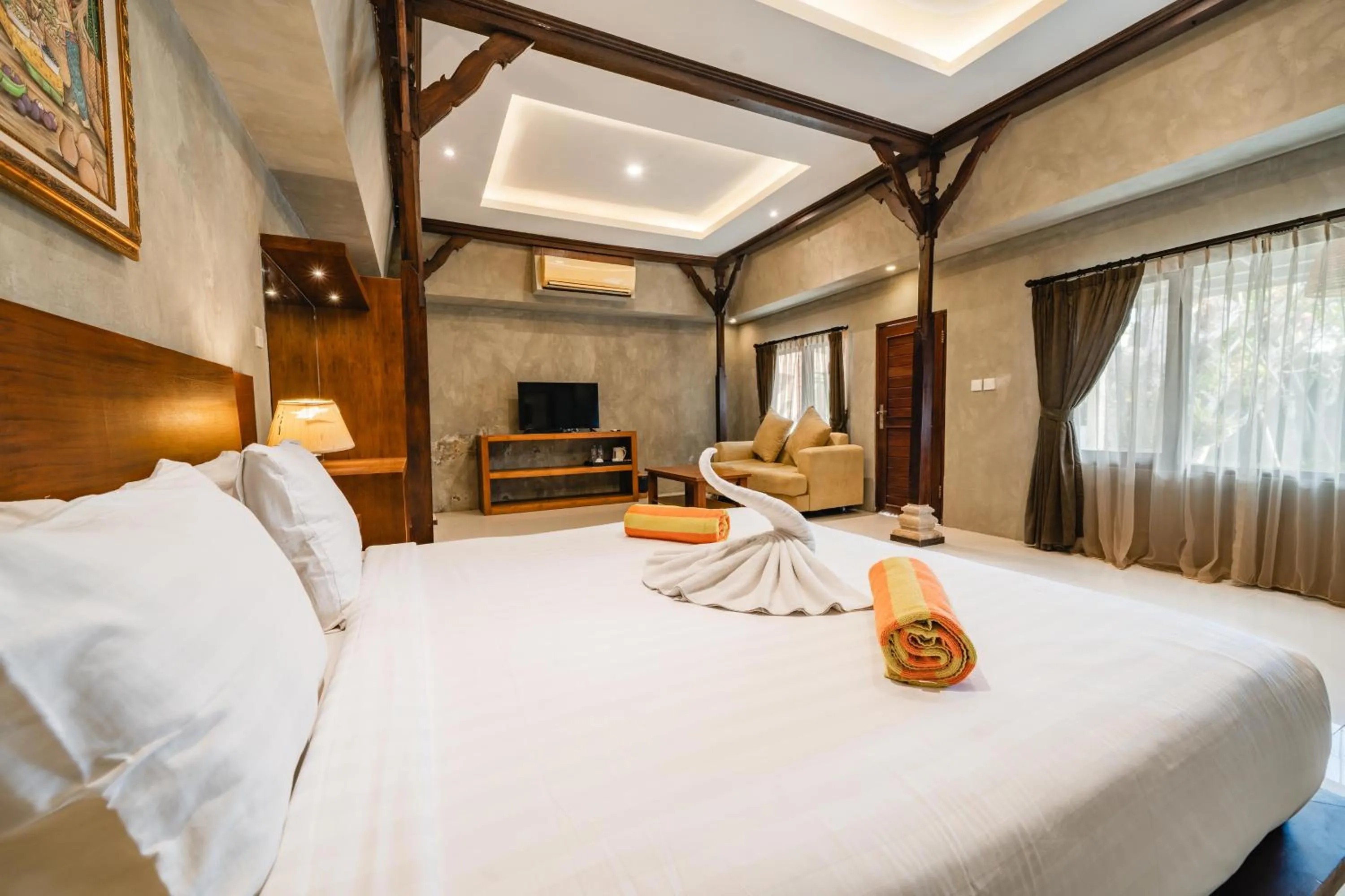 Bed in Uma Mani Villa Jimbaran